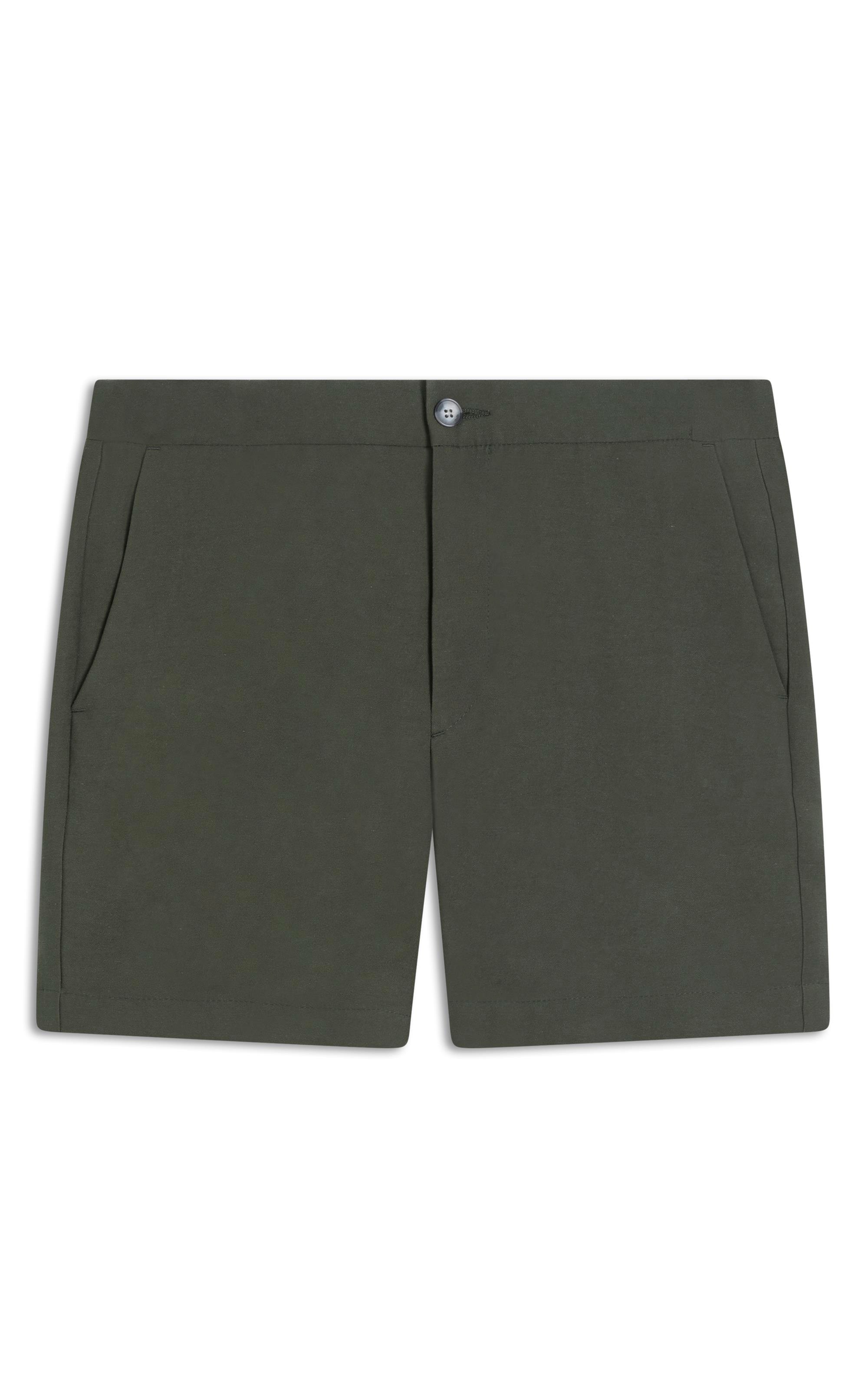 Bermuda Linho  Hawaii Marant Verde Militar