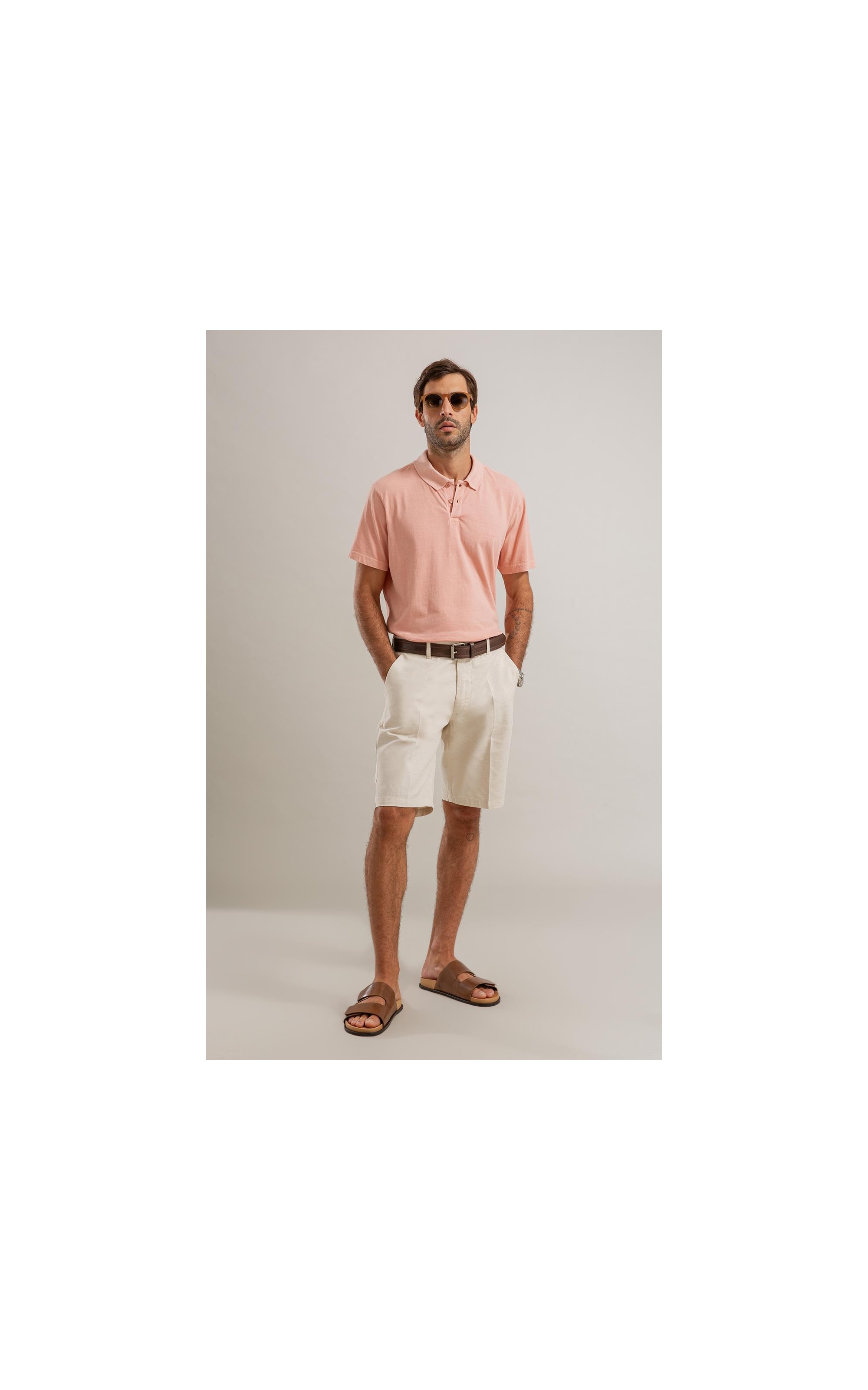 Bermuda Linho  Long Mix Natural