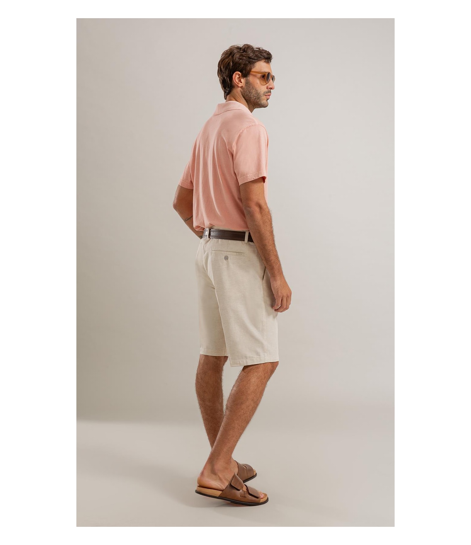 Bermuda Linho  Long Mix Natural