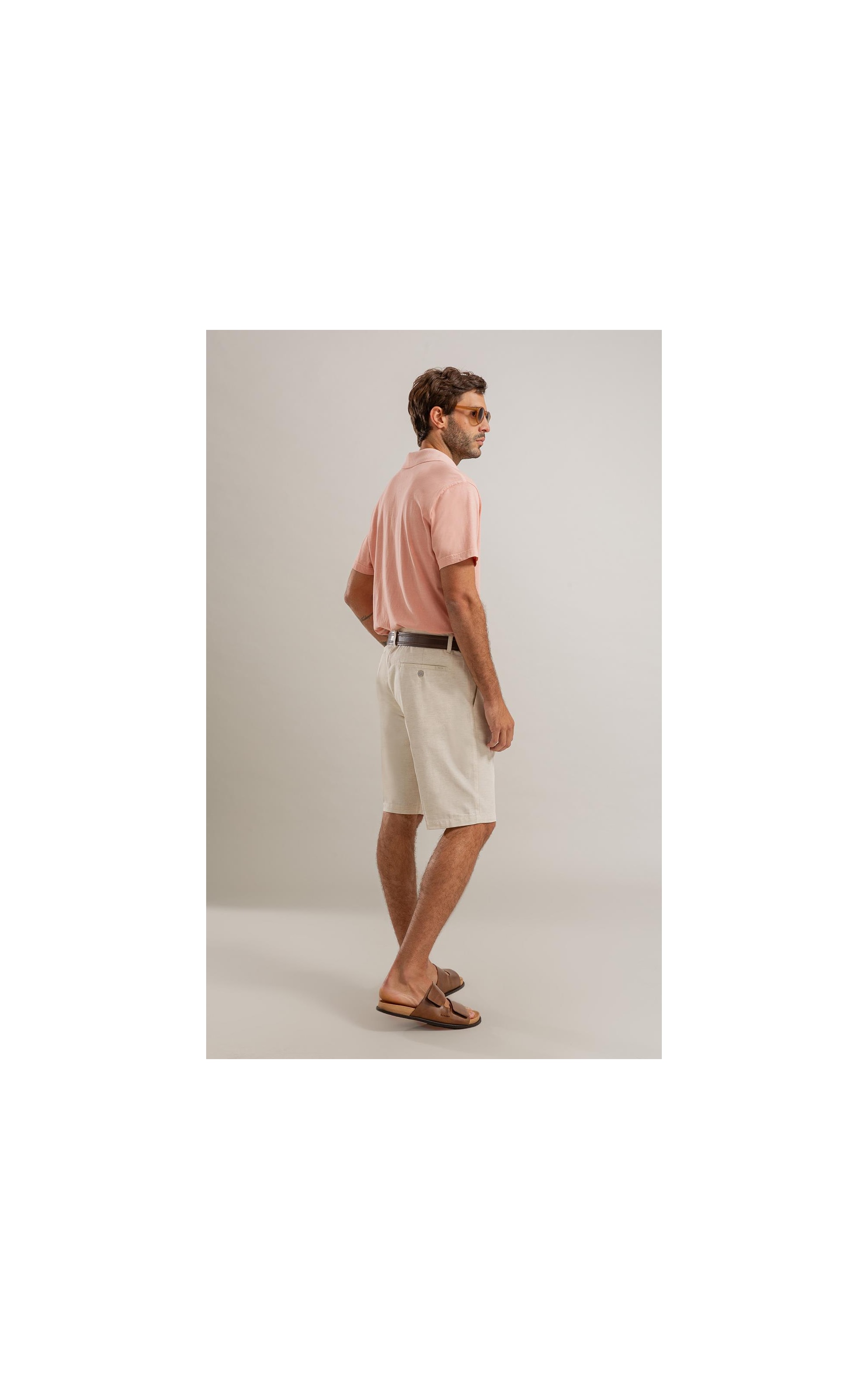 Bermuda Linho  Long Mix Natural