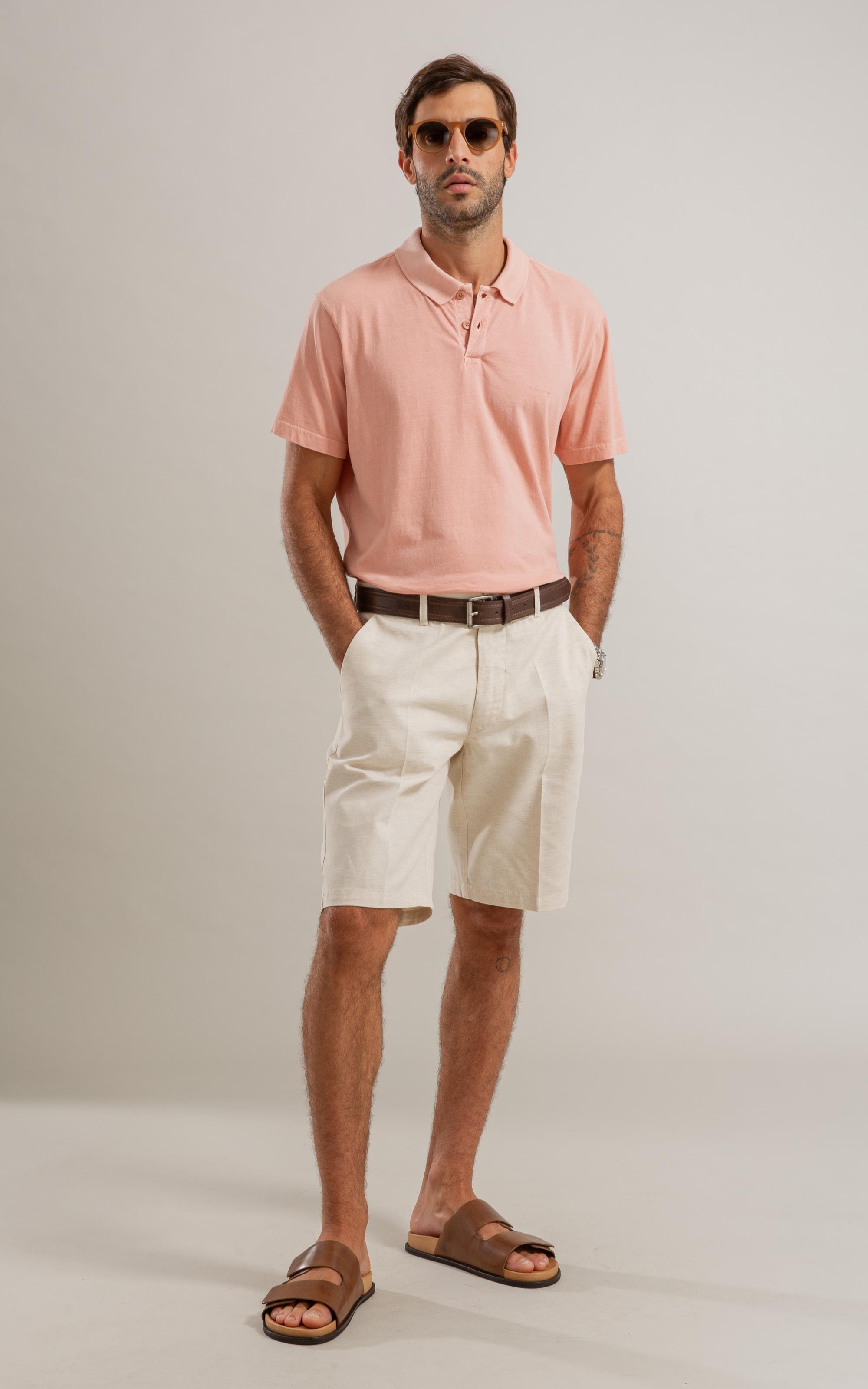 Bermuda Linho  Long Mix Natural