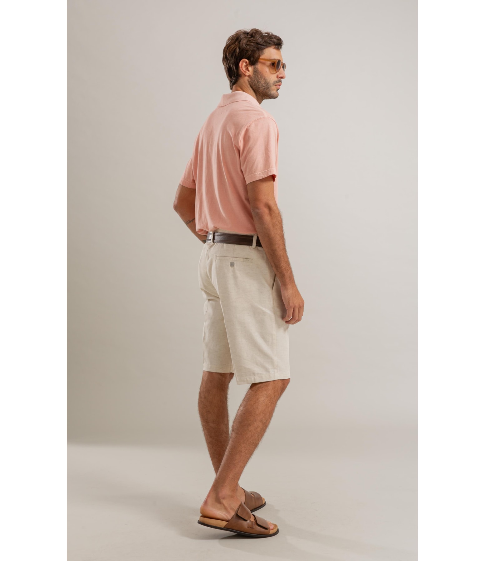 Bermuda Linho  Long Mix Natural