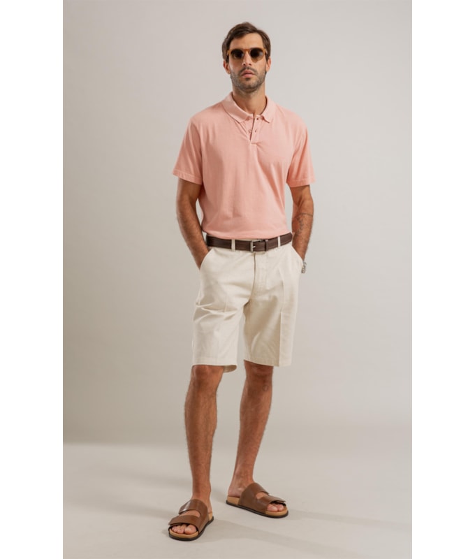 Bermuda Linho  Long Mix Natural