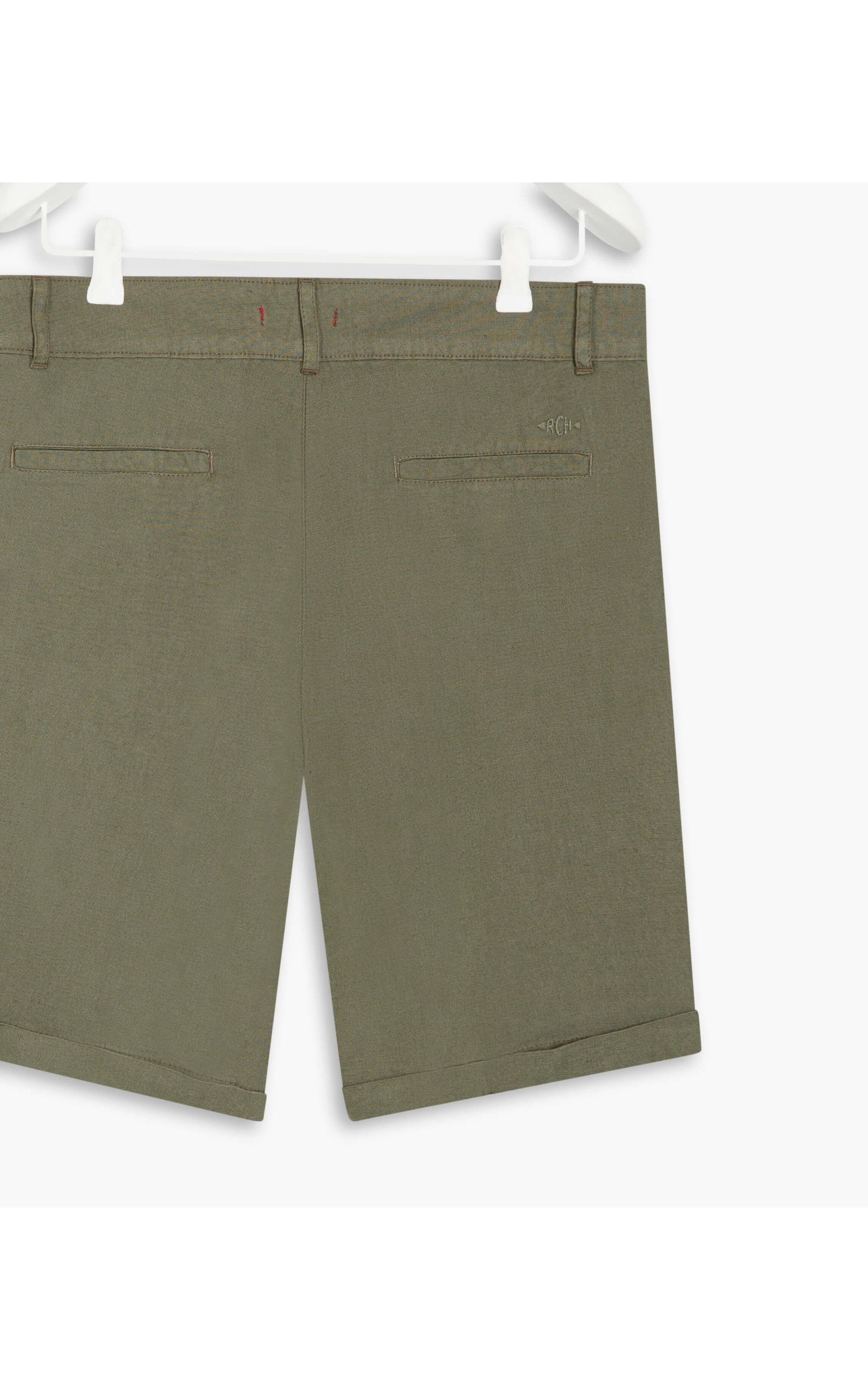 Bermuda Linho  New Stanford Verde Militar