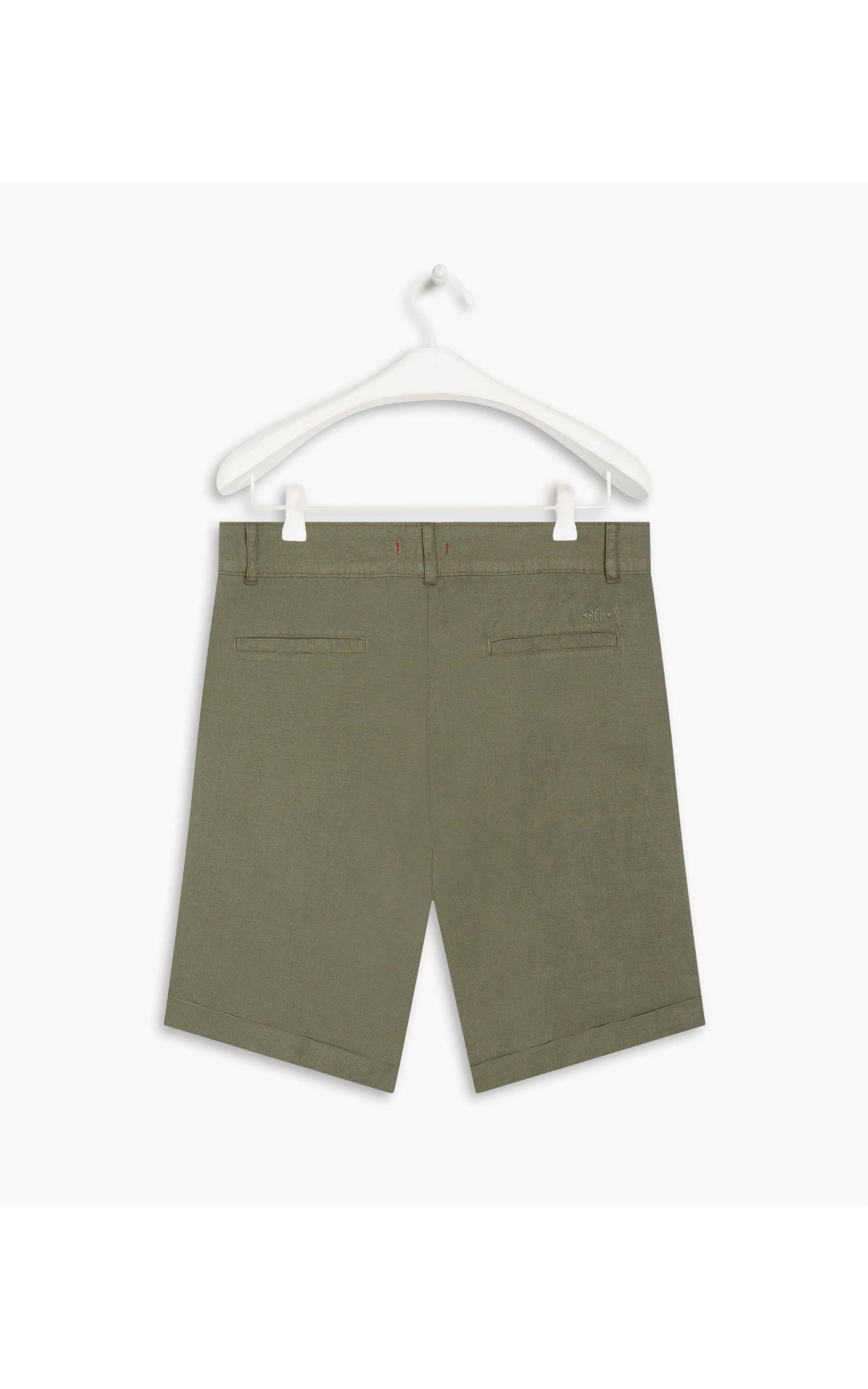 Bermuda Linho  New Stanford Verde Militar