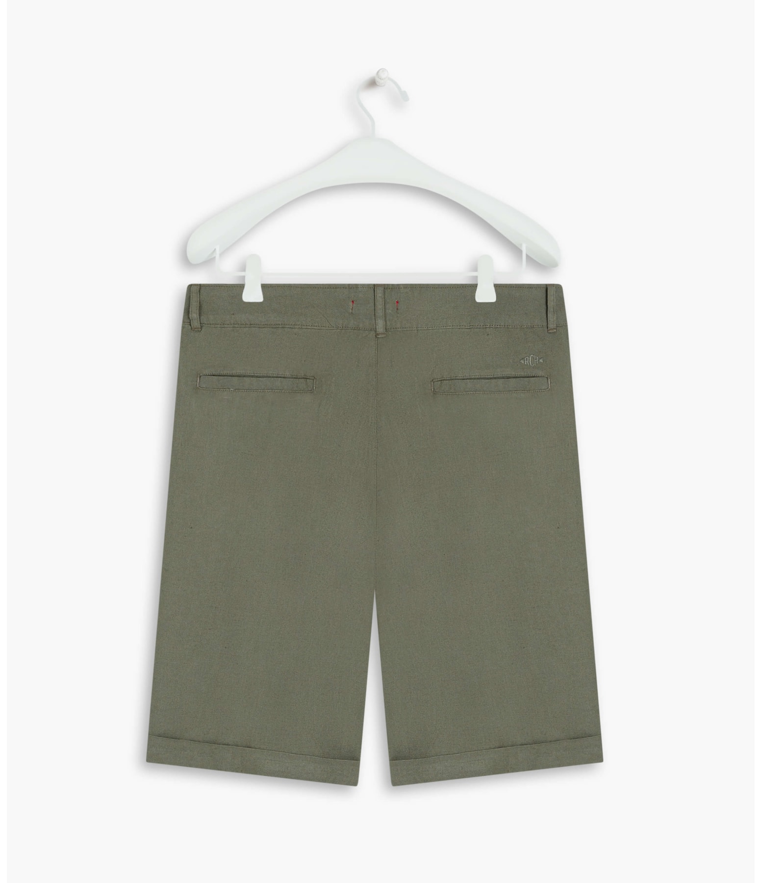 Bermuda Linho  New Stanford Verde Militar