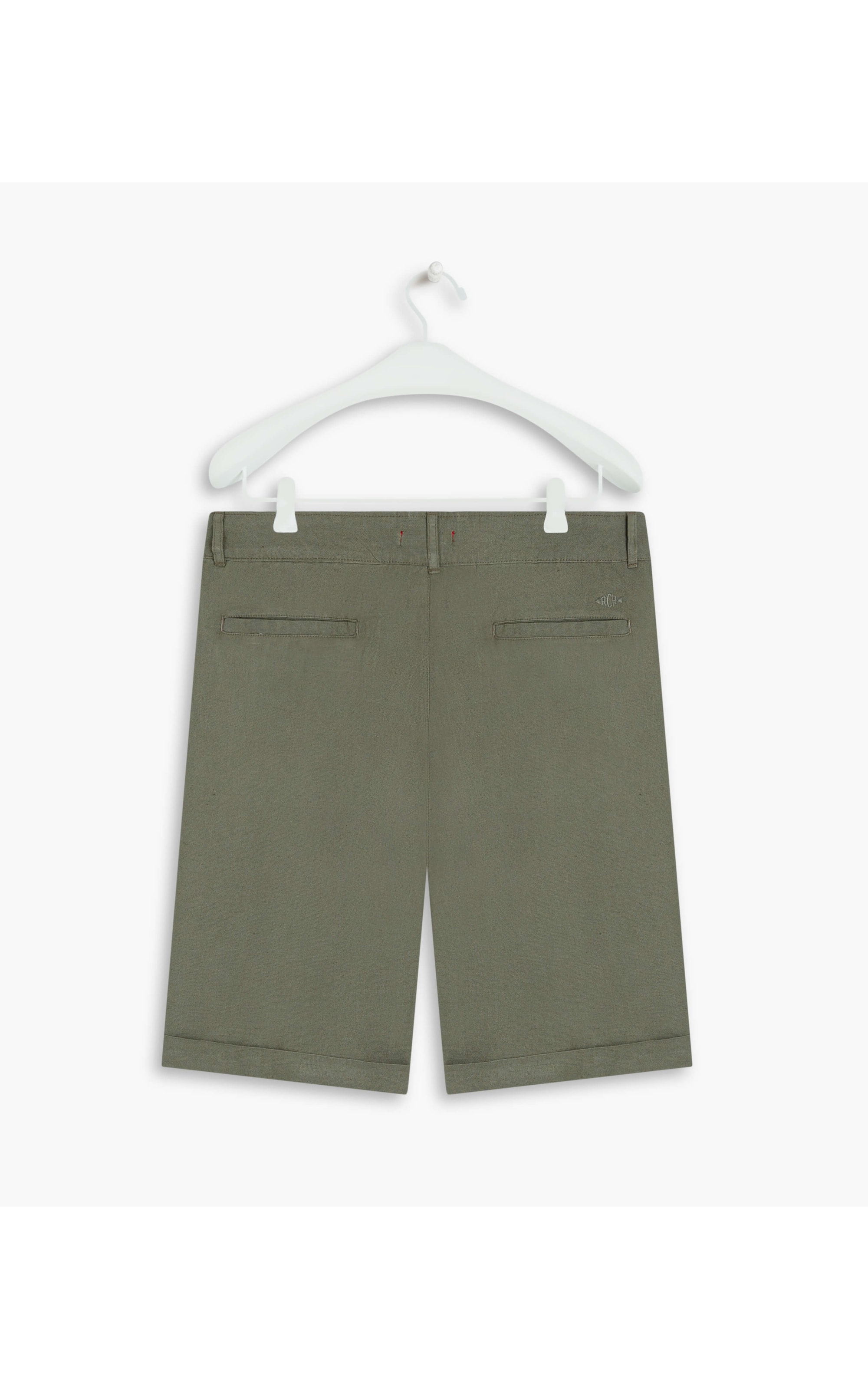 Bermuda Linho  New Stanford Verde Militar