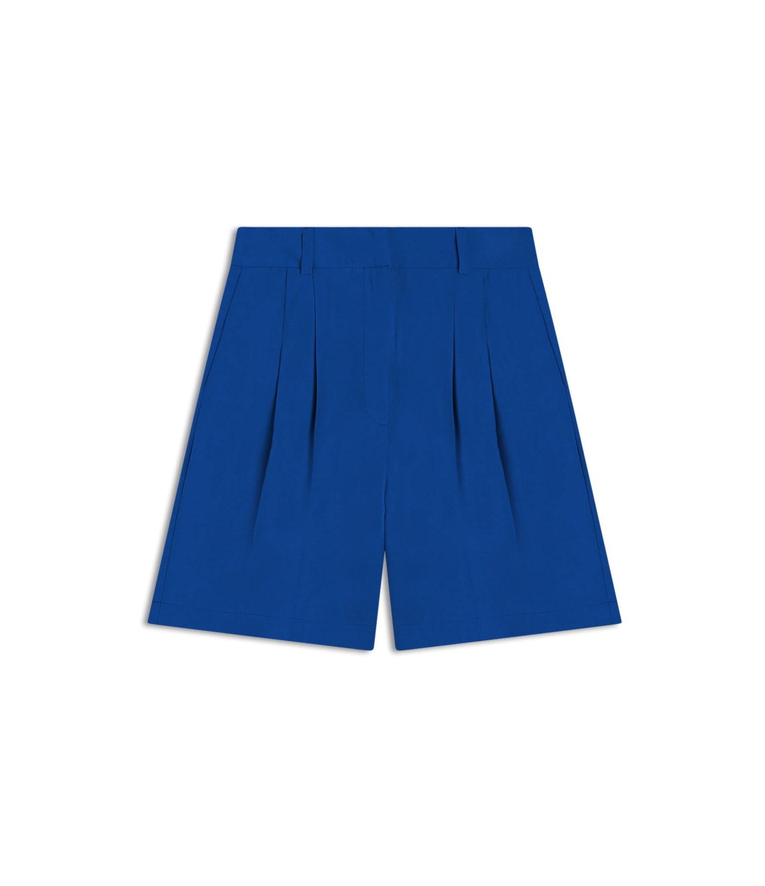 Bermuda Linho  Nyla  Liso Azul Bic