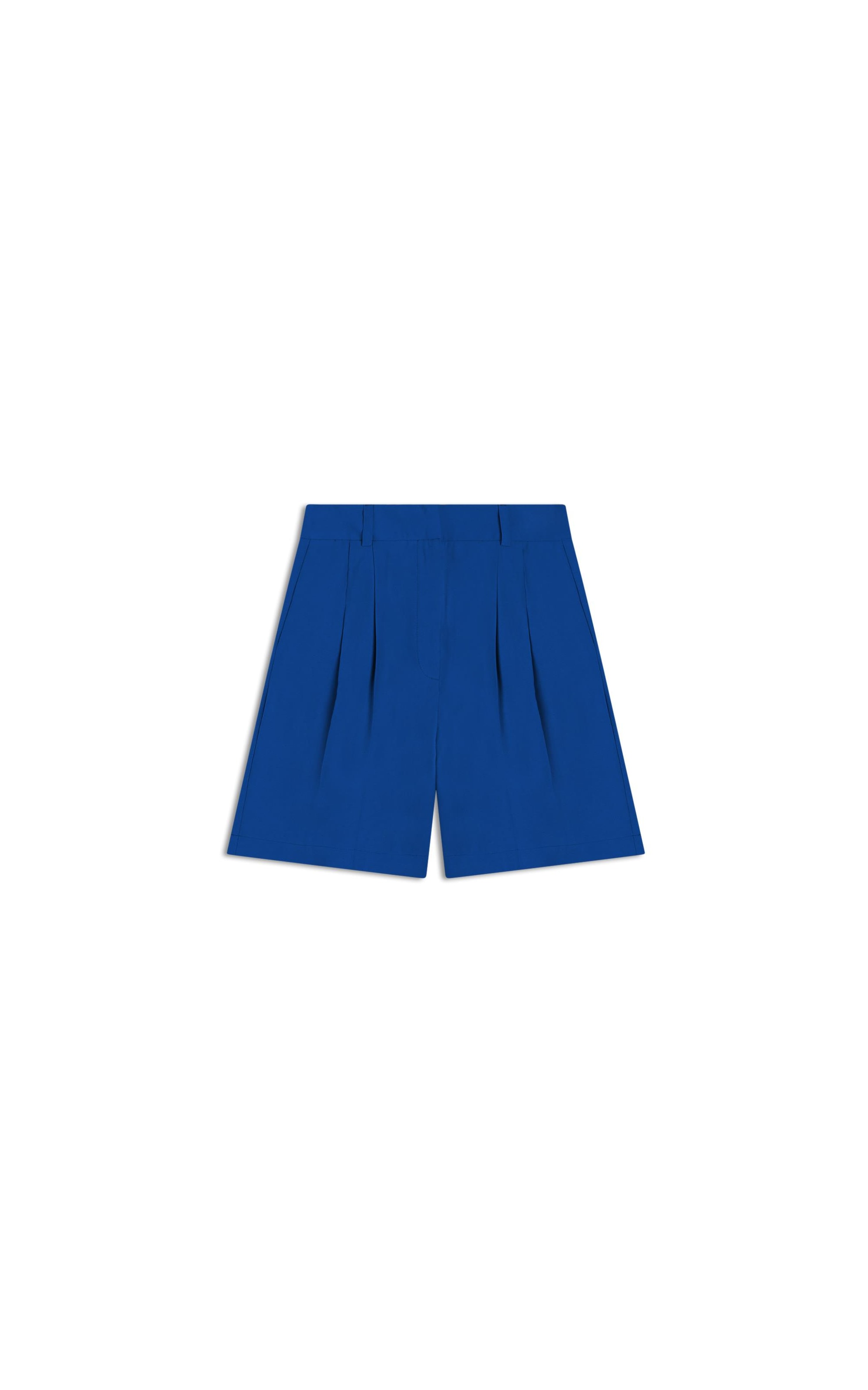 Bermuda Linho  Nyla  Liso Azul Bic