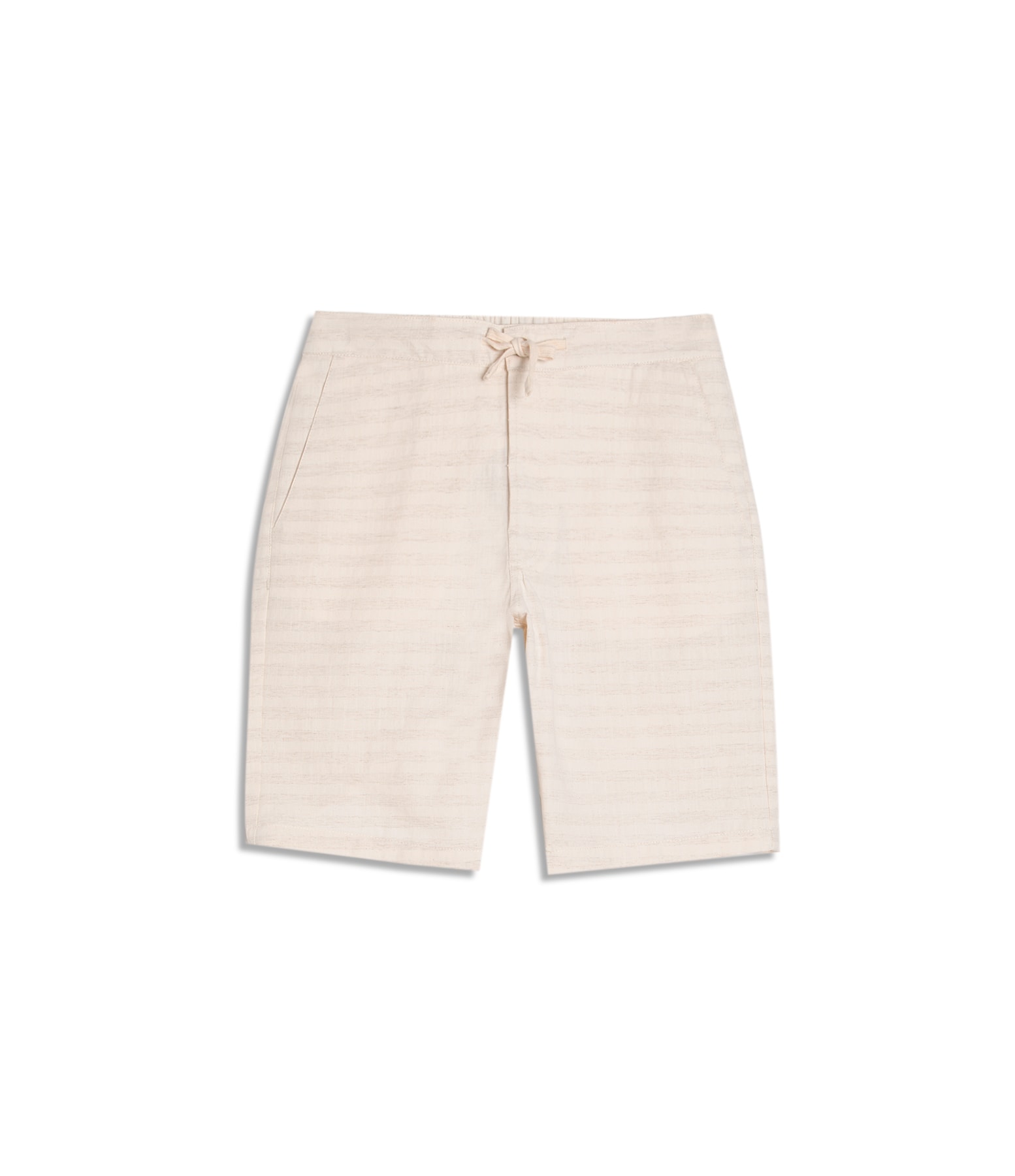 Bermuda Linho  Relax Listrada Cotton Flame Natural