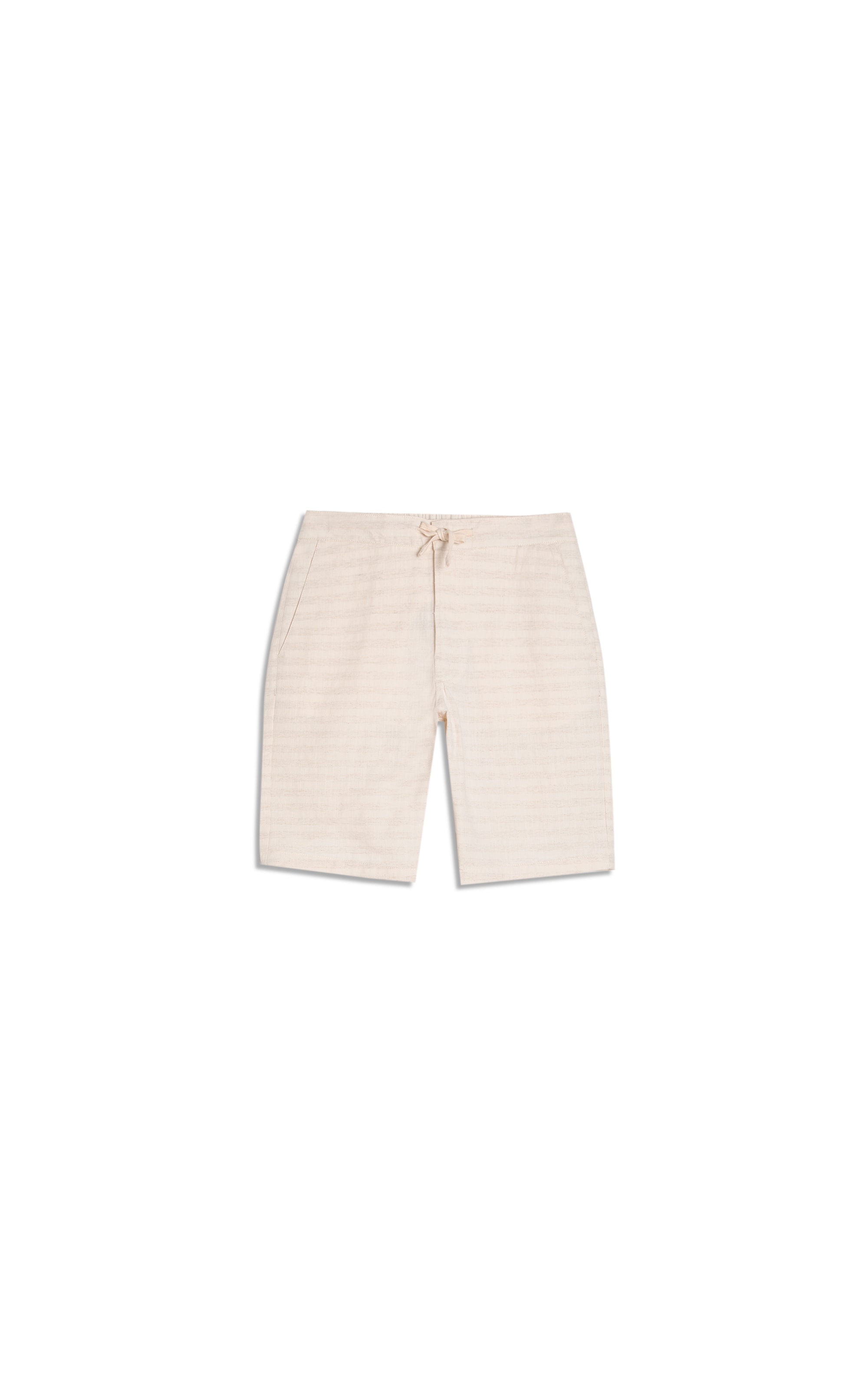 Bermuda Linho  Relax Listrada Cotton Flame Natural