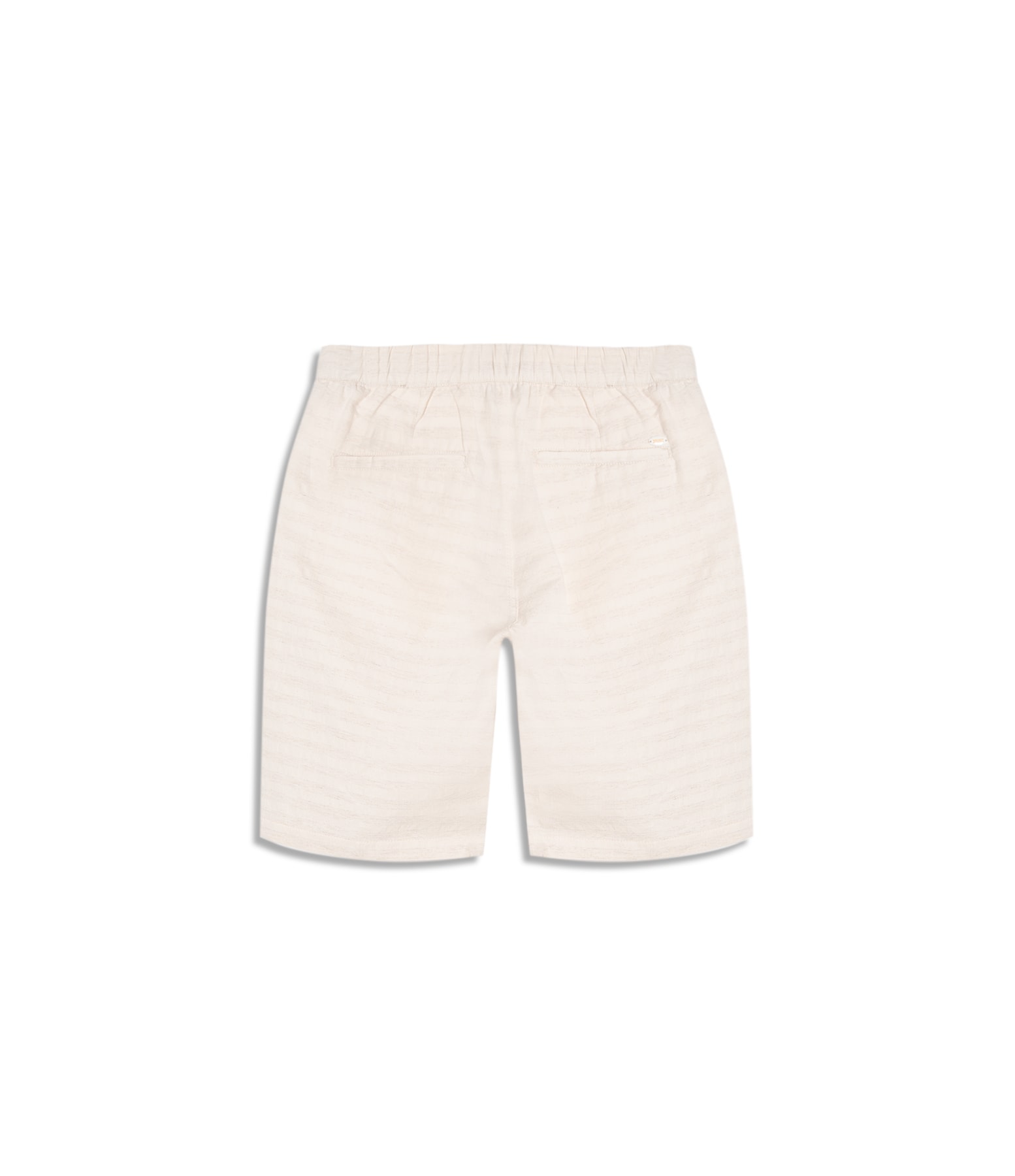 Bermuda Linho  Relax Listrada Cotton Flame Natural