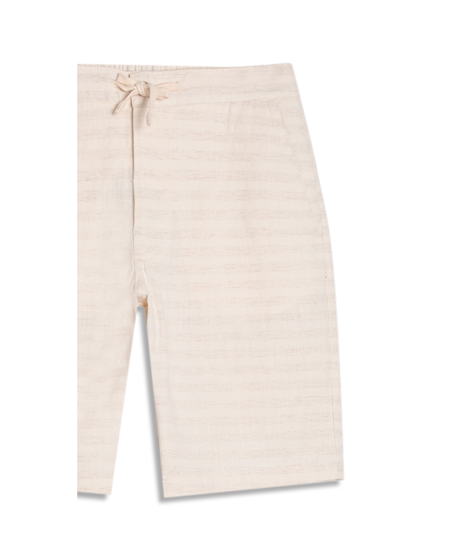 Bermuda Linho  Relax Listrada Cotton Flame Natural