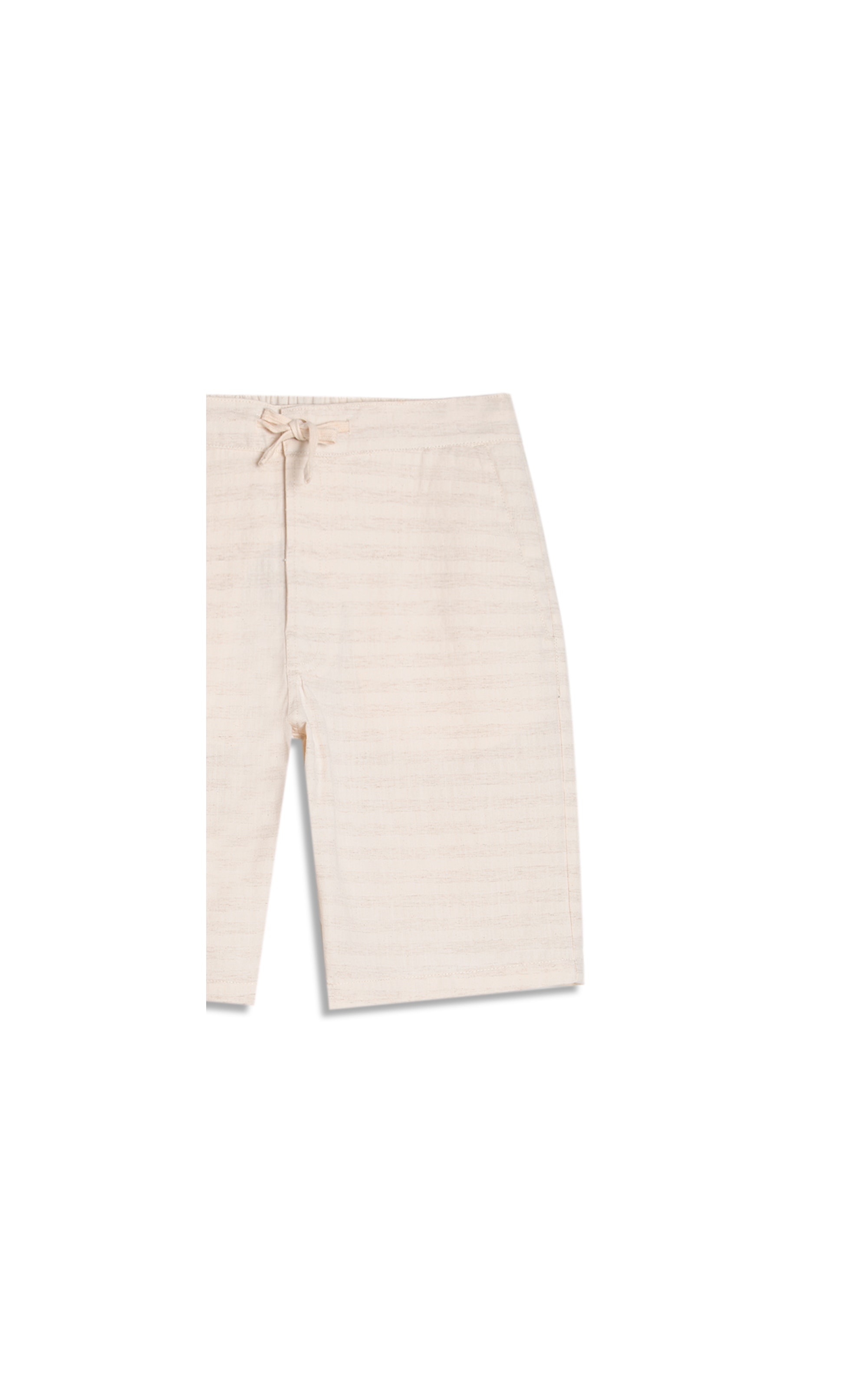 Bermuda Linho  Relax Listrada Cotton Flame Natural