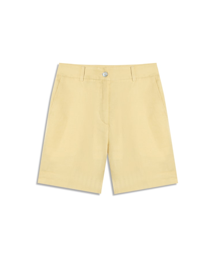 Bermuda Linho  Stanford Amarelo Claro