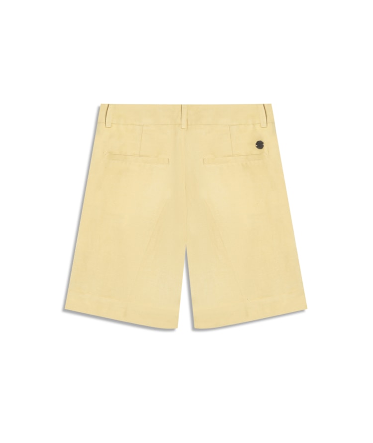 Bermuda Linho  Stanford Amarelo Claro