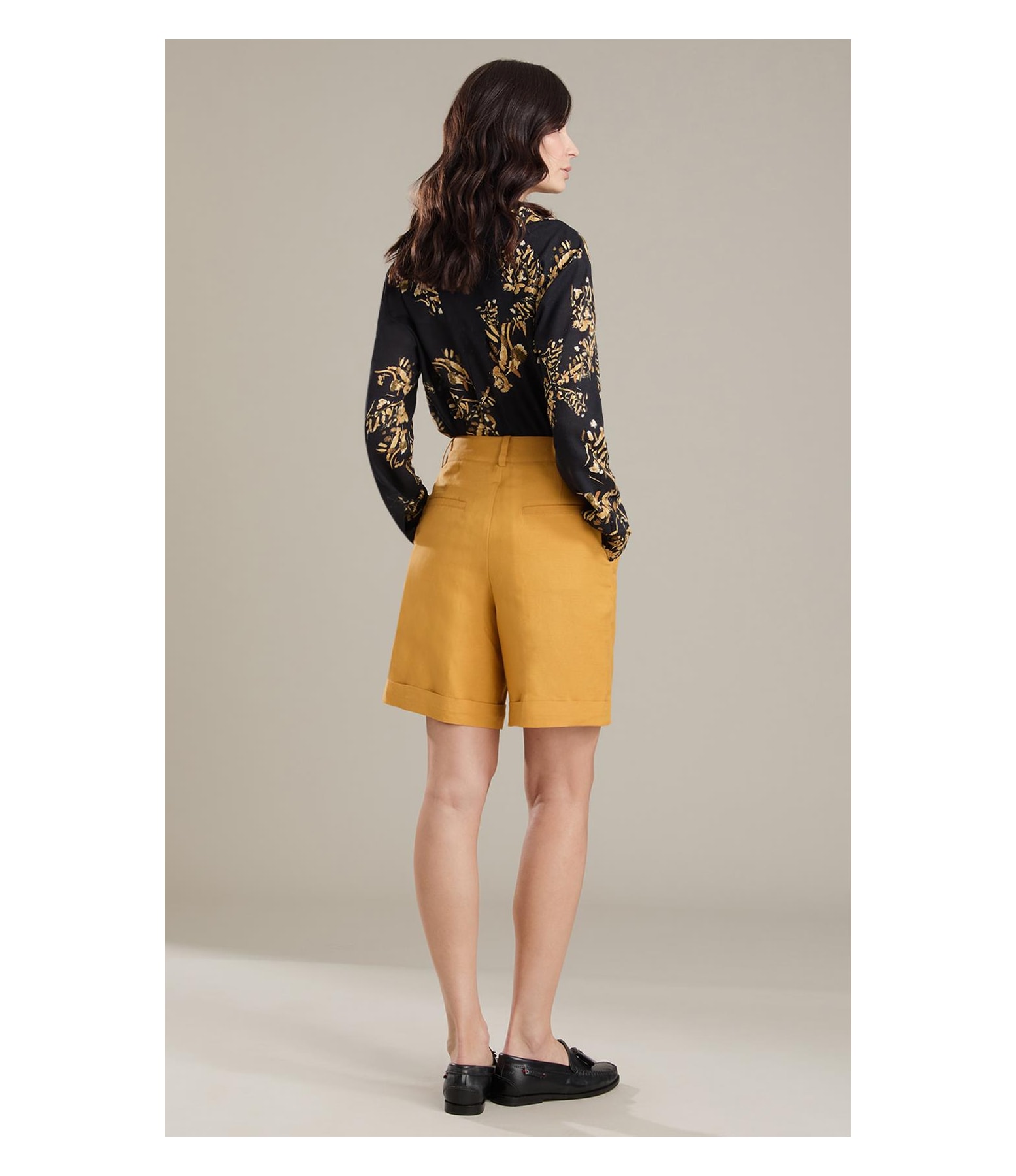 Bermuda Linho  Stanford  Mostarda