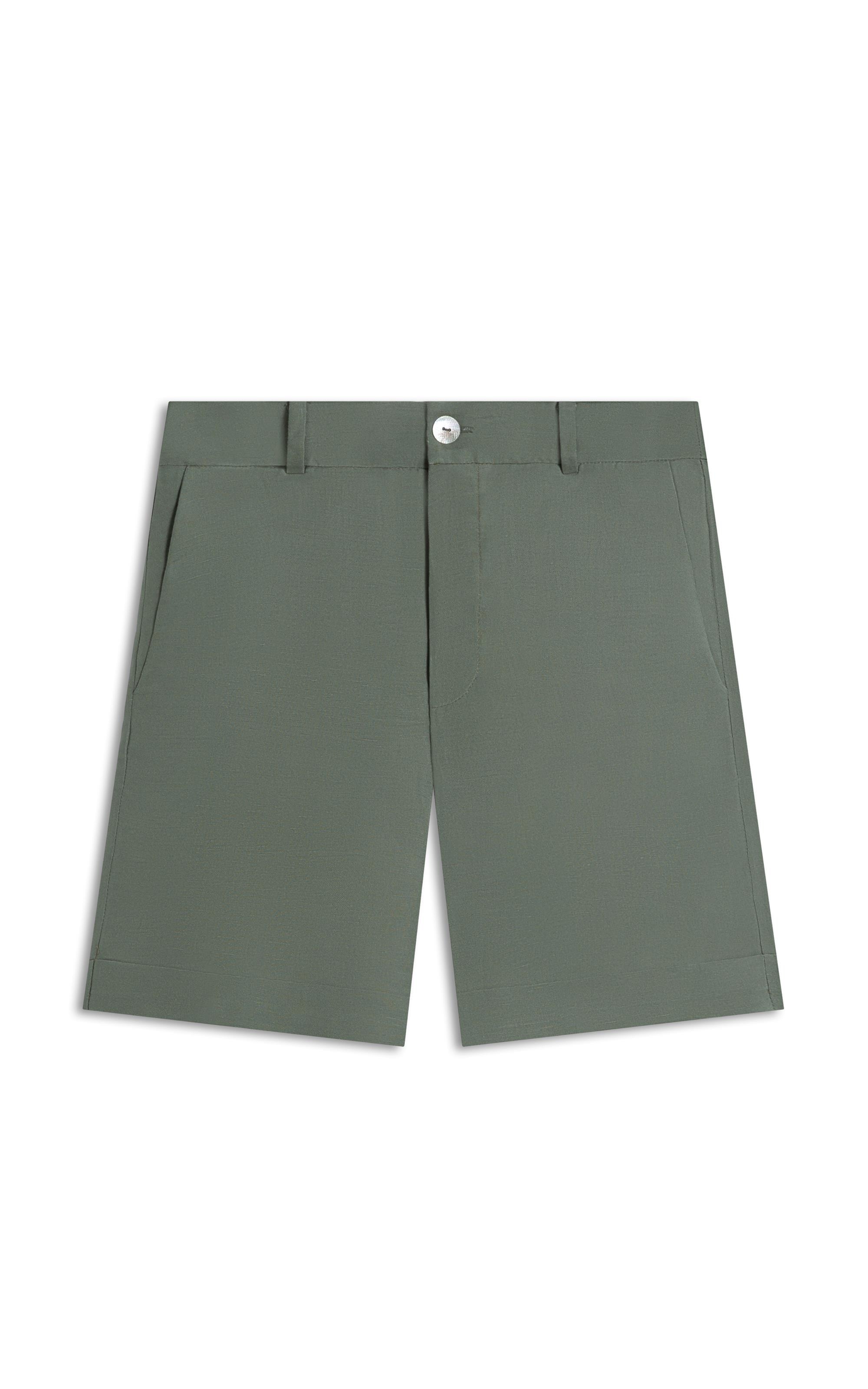 Bermuda Linho  Stanford Verde Militar