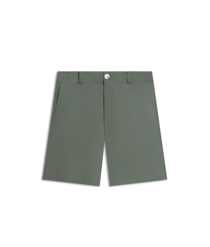 Bermuda Linho  Stanford Verde Militar