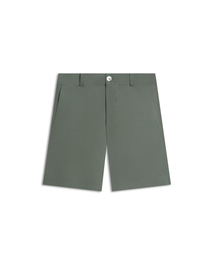 Bermuda Linho  Stanford Verde Militar