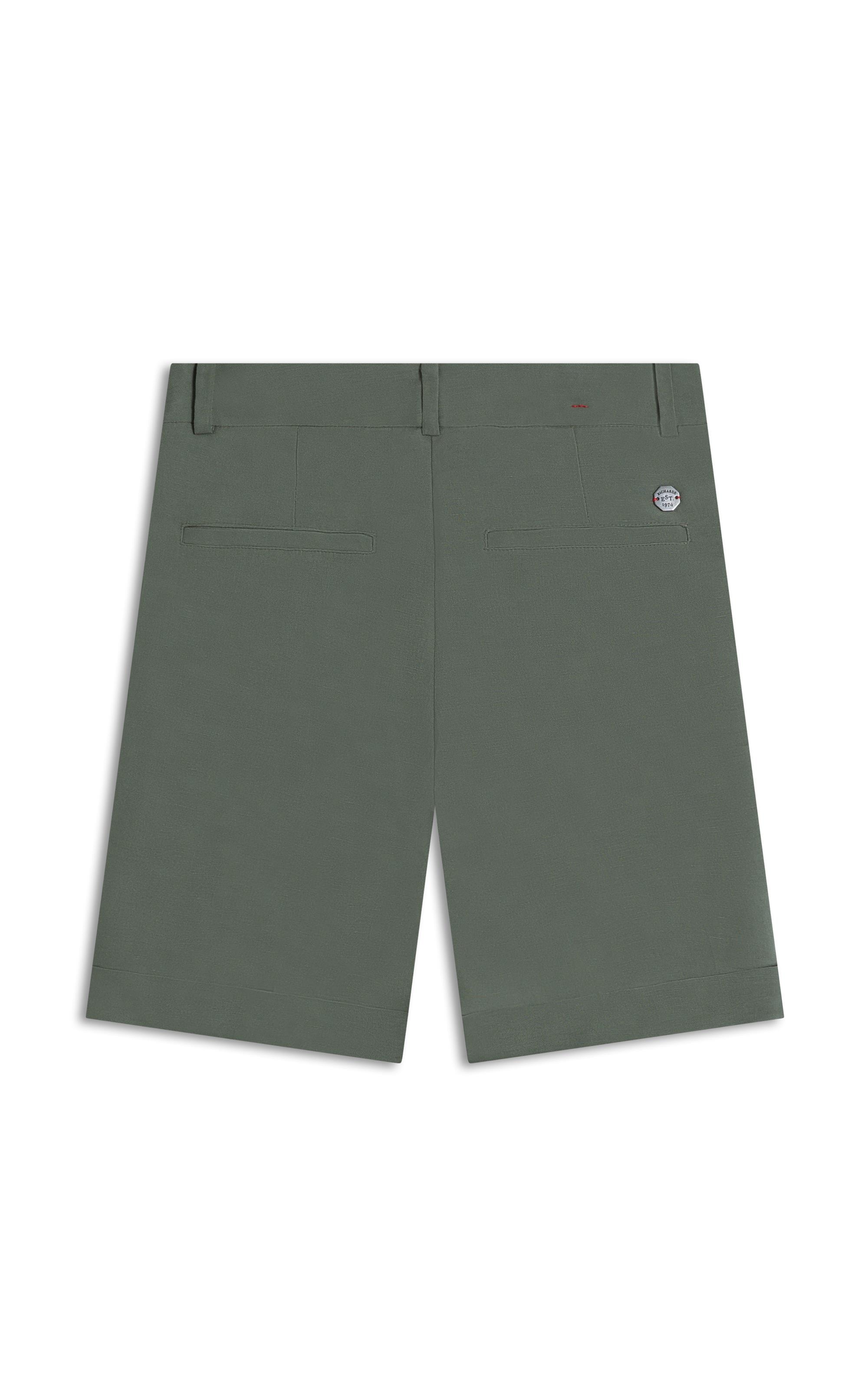 Bermuda Linho  Stanford Verde Militar