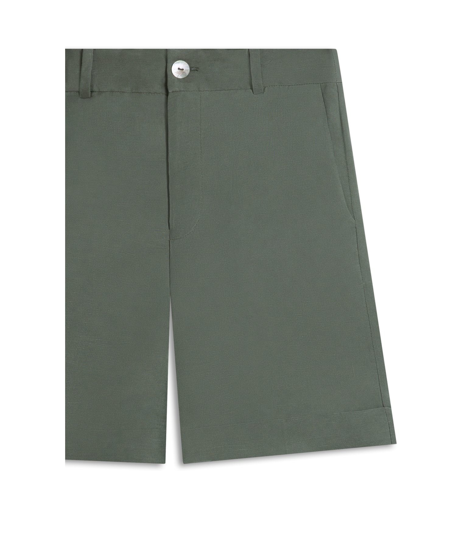 Bermuda Linho  Stanford Verde Militar