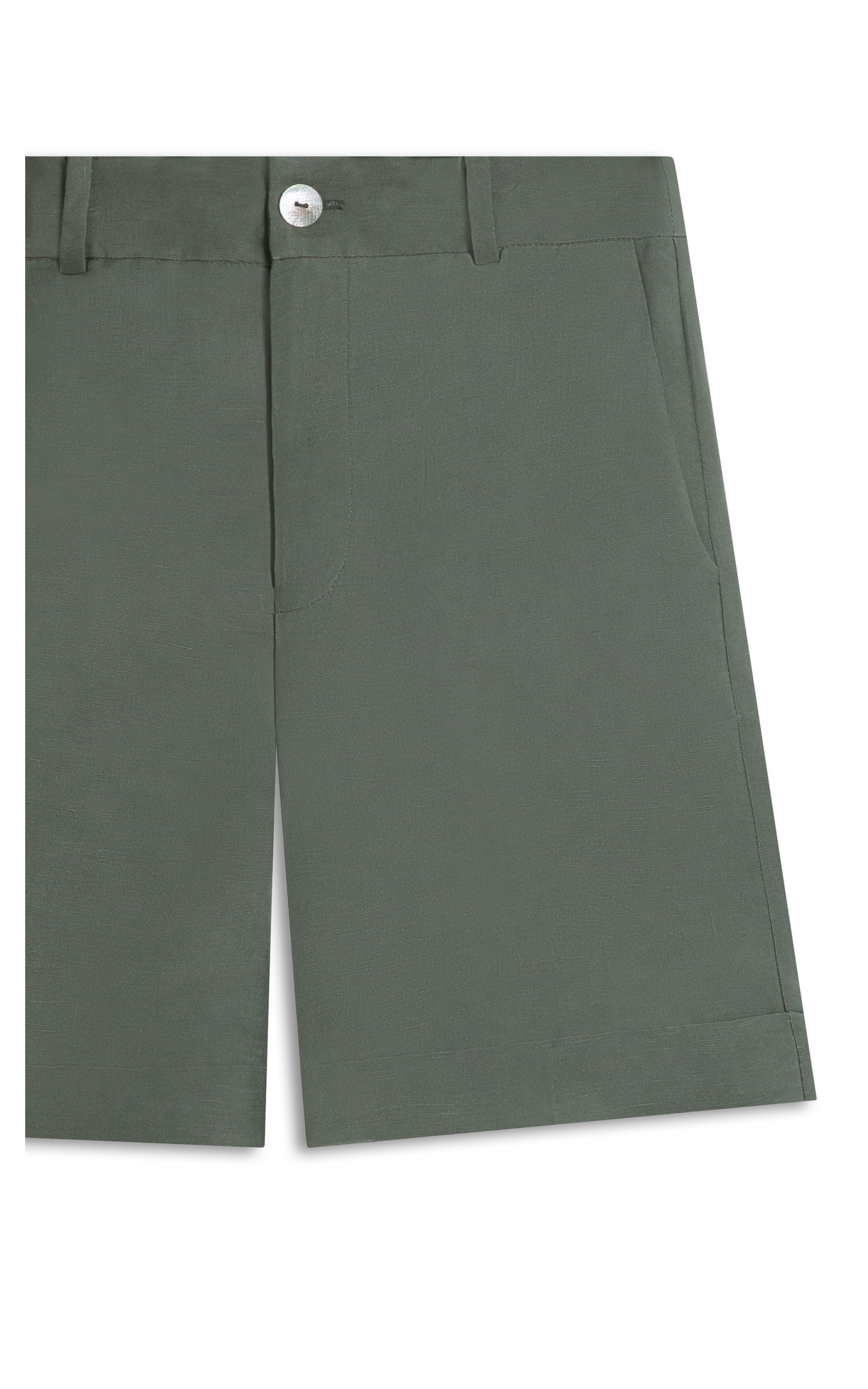 Bermuda Linho  Stanford Verde Militar