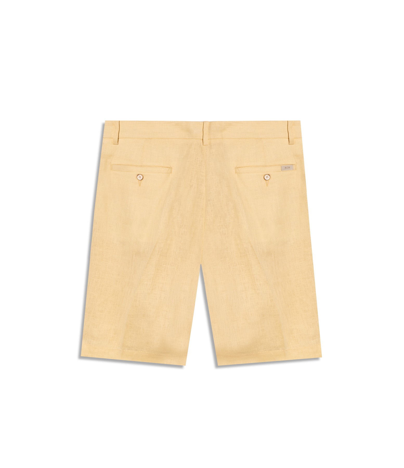 Bermuda Long Linho Liso Amarelo Claro