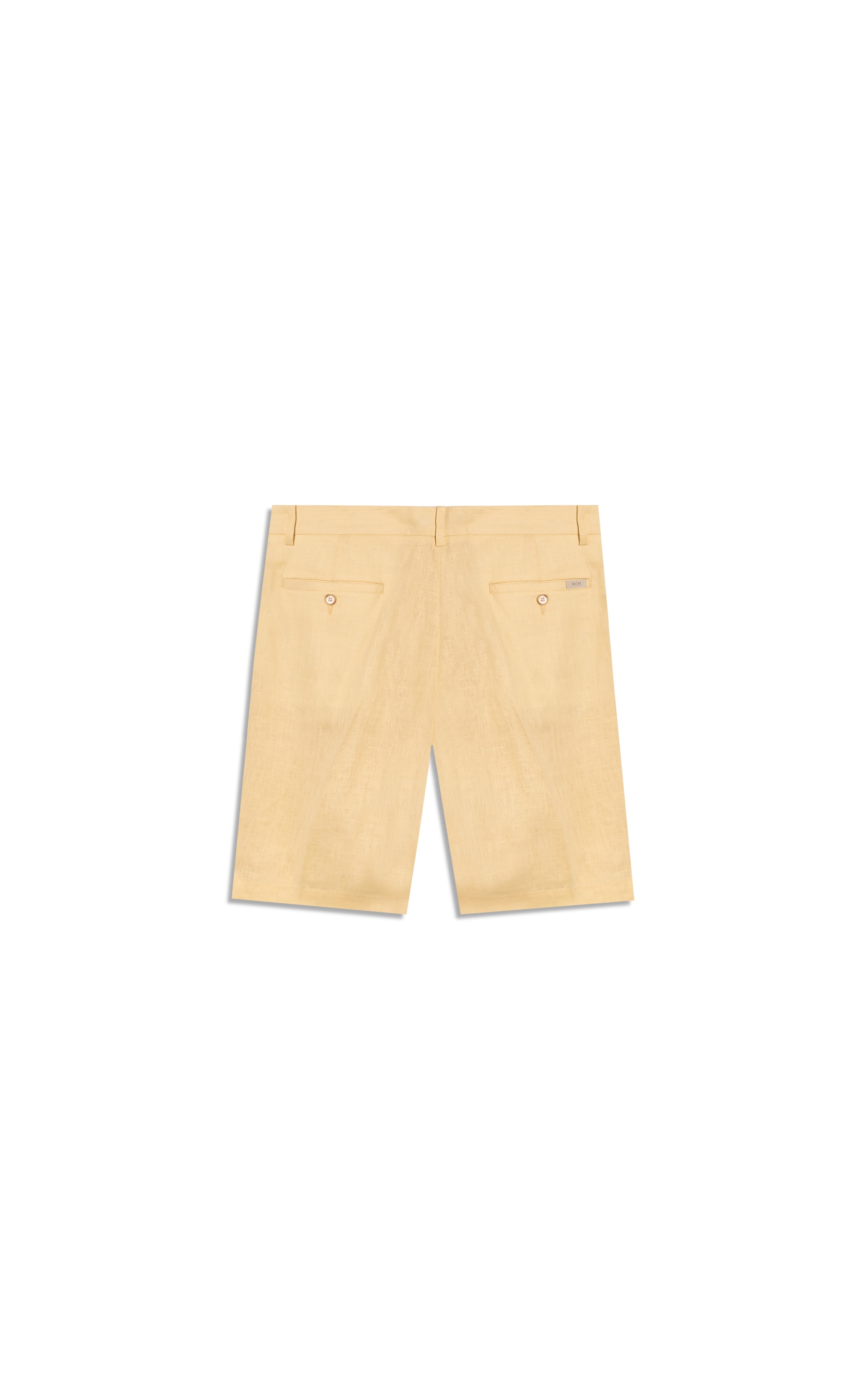 Bermuda Long Linho Liso Amarelo Claro