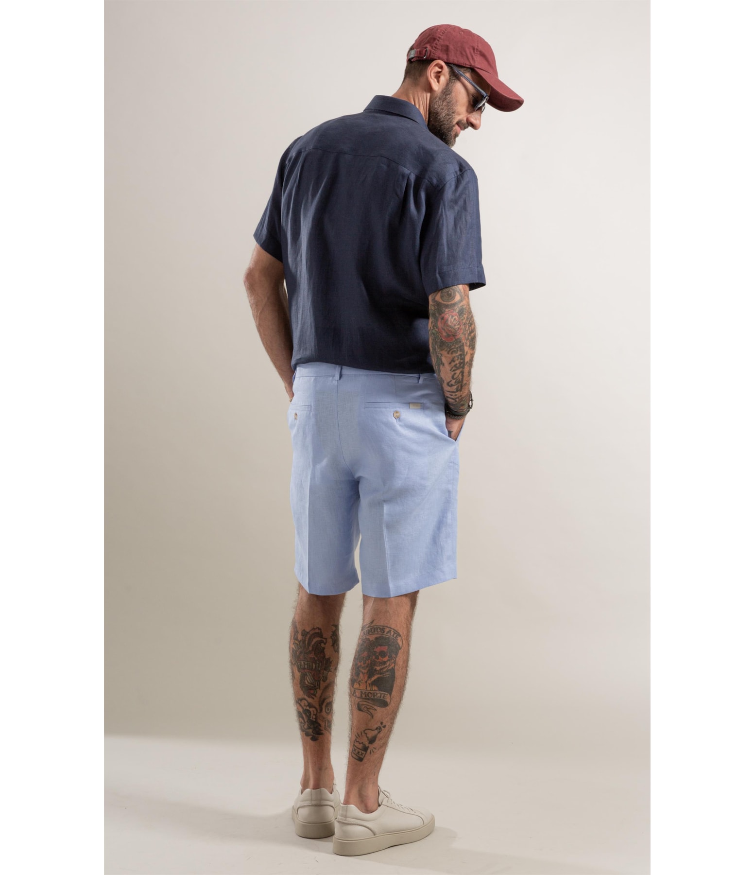 Bermuda Long Linho Liso Hortencia