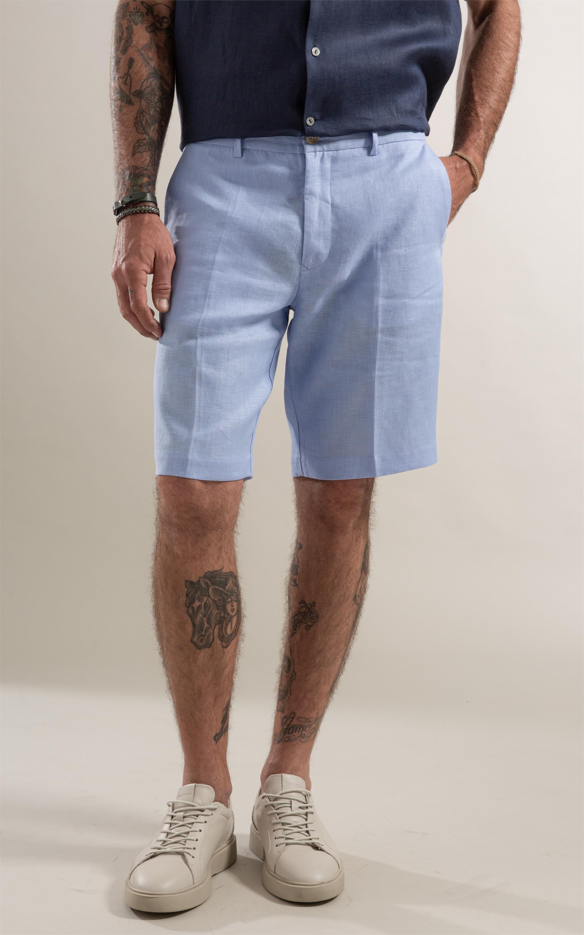 Bermuda Long Linho Liso Hortencia