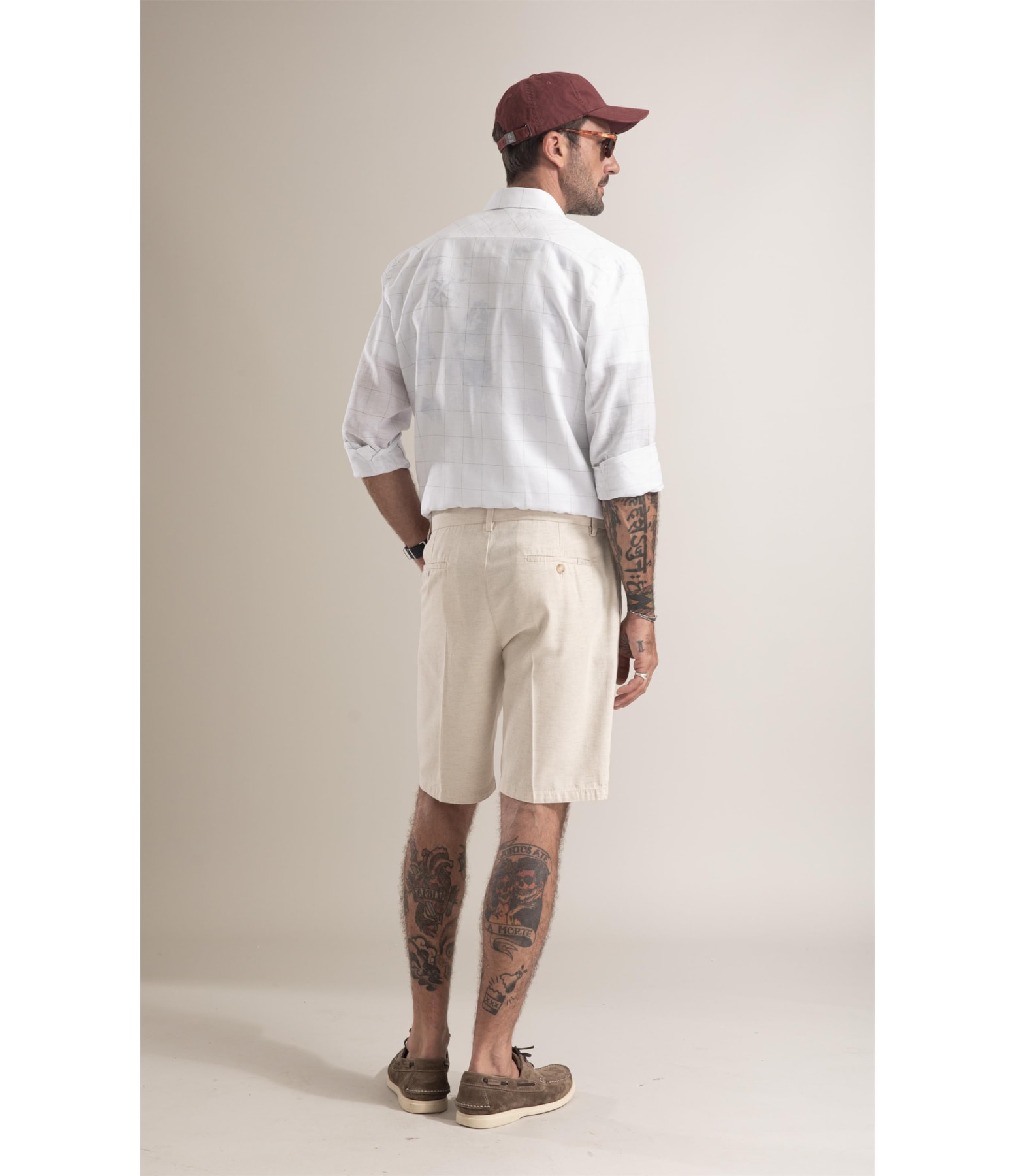 Bermuda Mixlinho Long Preppy Chino Areia