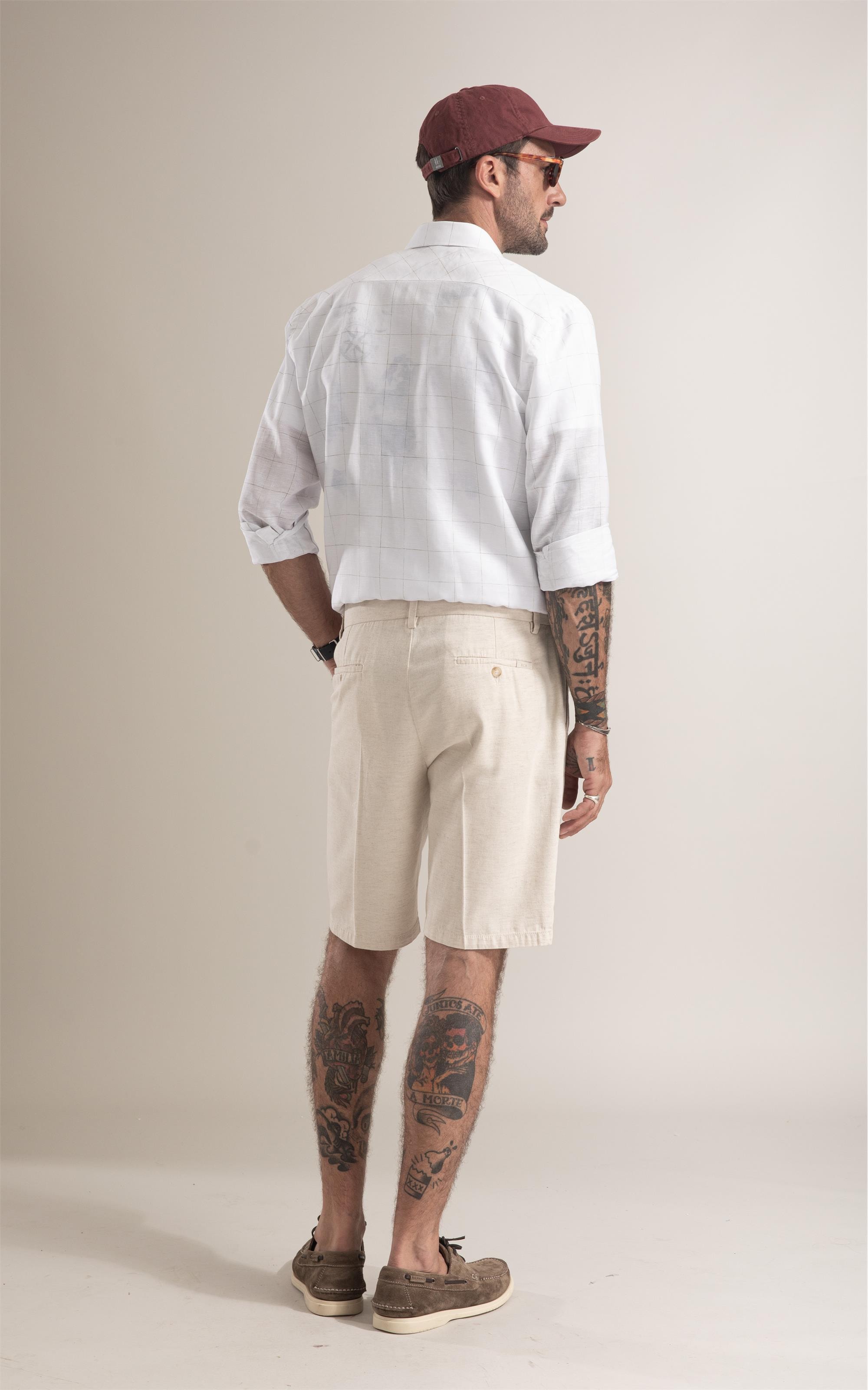 Bermuda Mixlinho Long Preppy Chino Areia