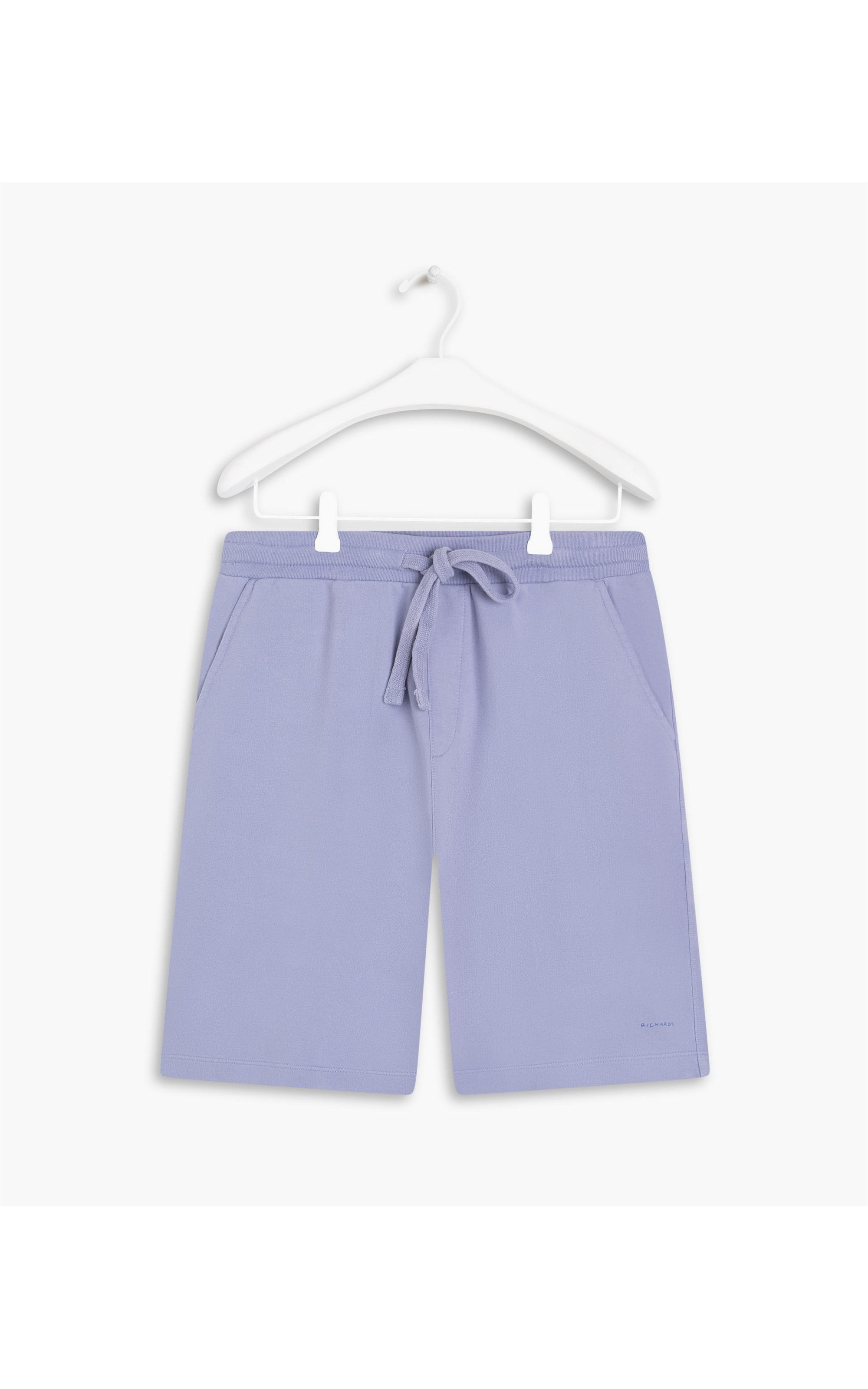 Bermuda Moletom Aquarela Básica Azul Claro