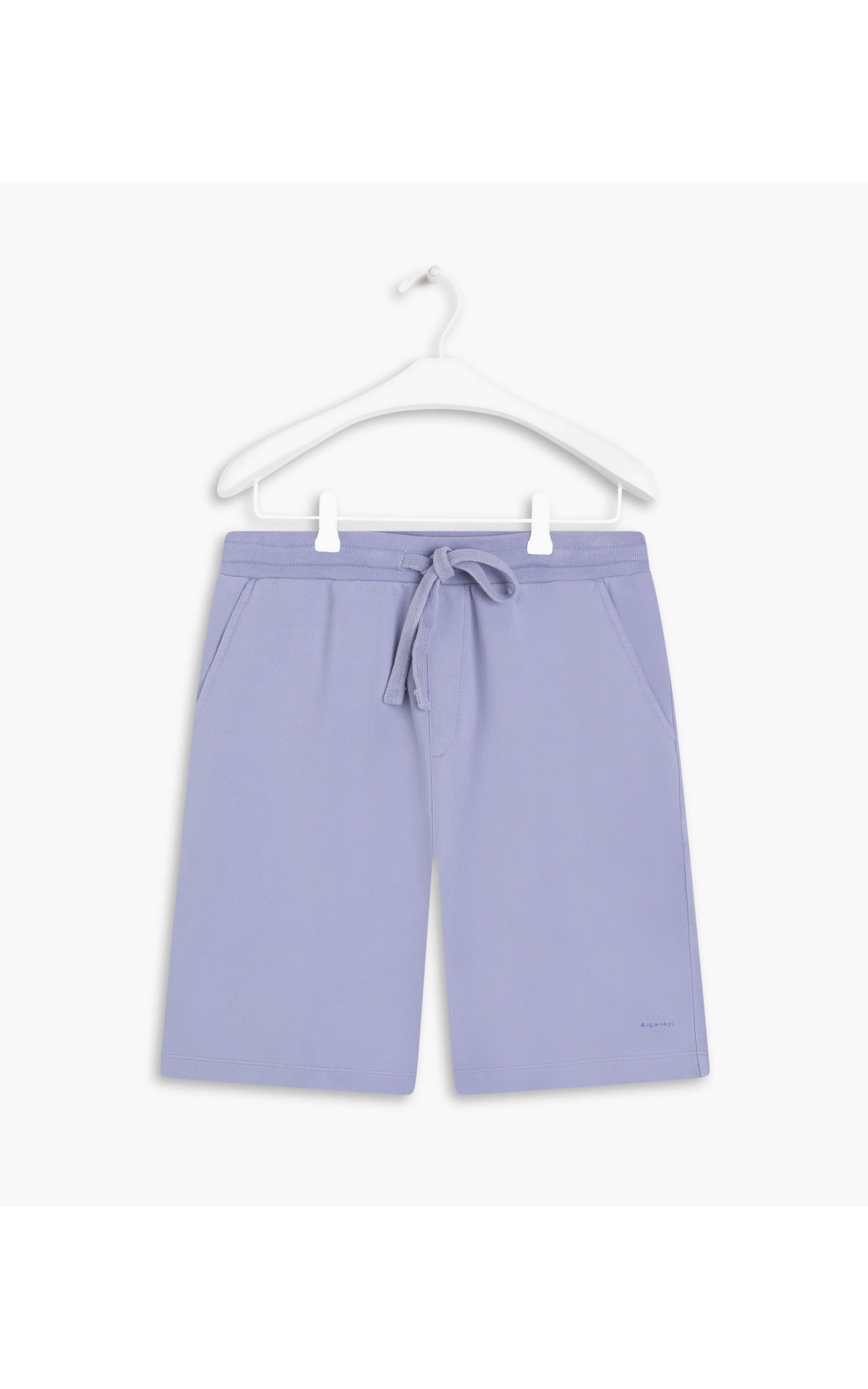 Bermuda Moletom Aquarela Básica Azul Claro