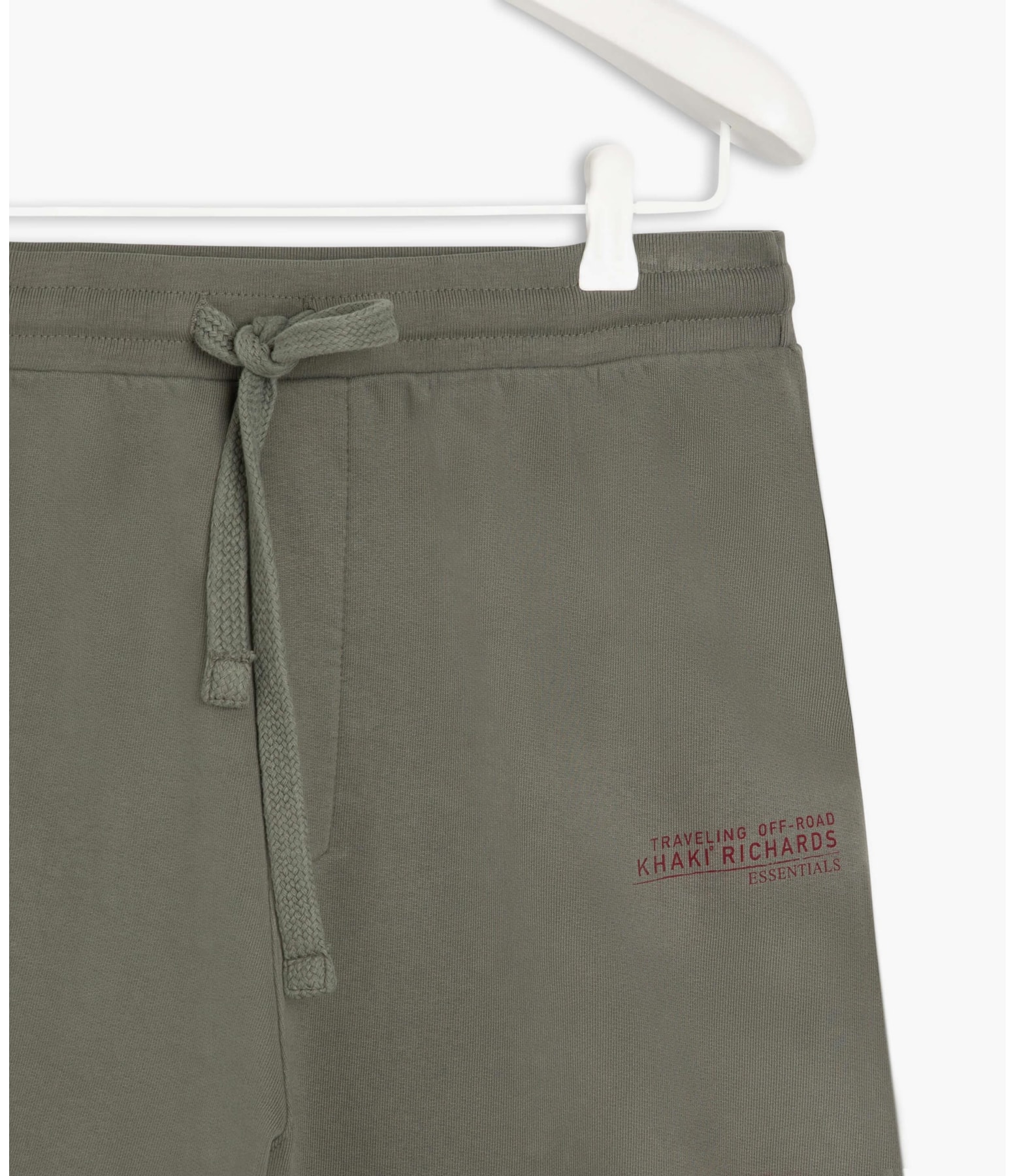 Bermuda Moletom Khaki Essentials Verde Escuro