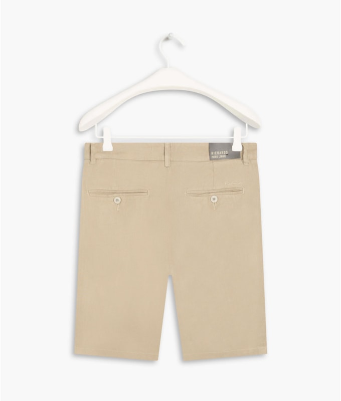 Bermuda  Puro Linho Chino Li Areia