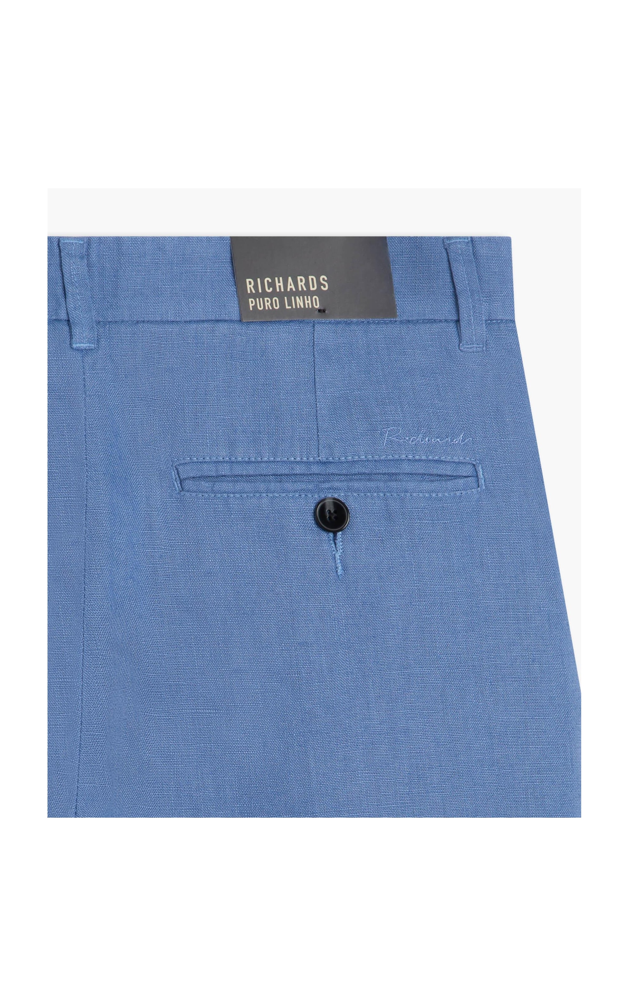 Bermuda  Puro Linho Chino Li Azul Jeans