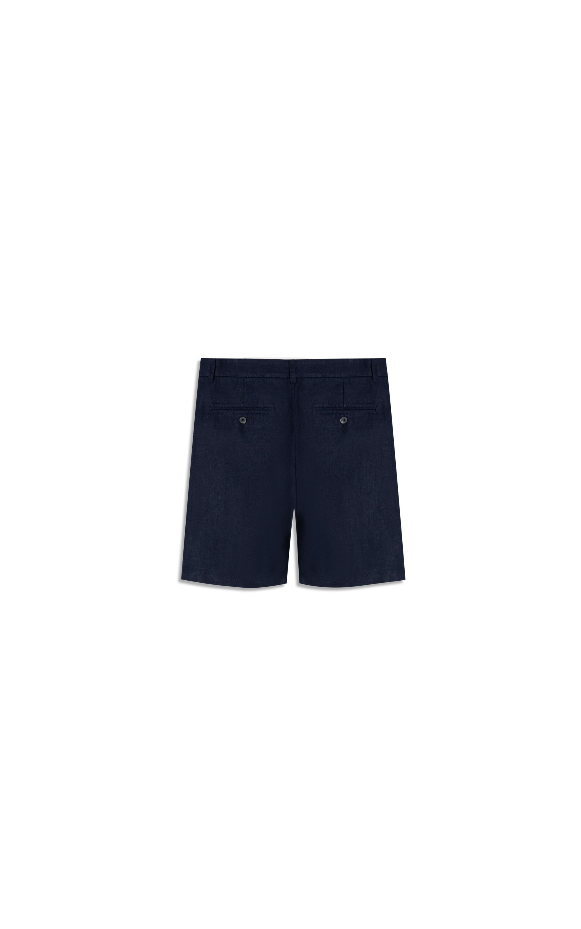 Bermuda  Puro Linho Chino Li Dark Navy