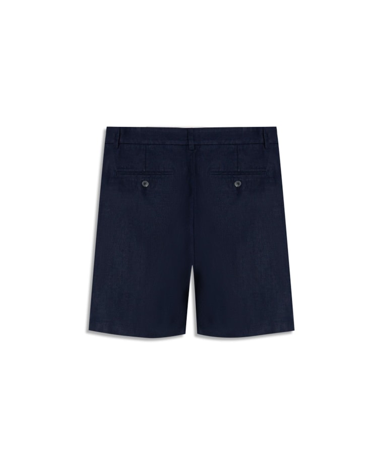 Bermuda  Puro Linho Chino Li Dark Navy