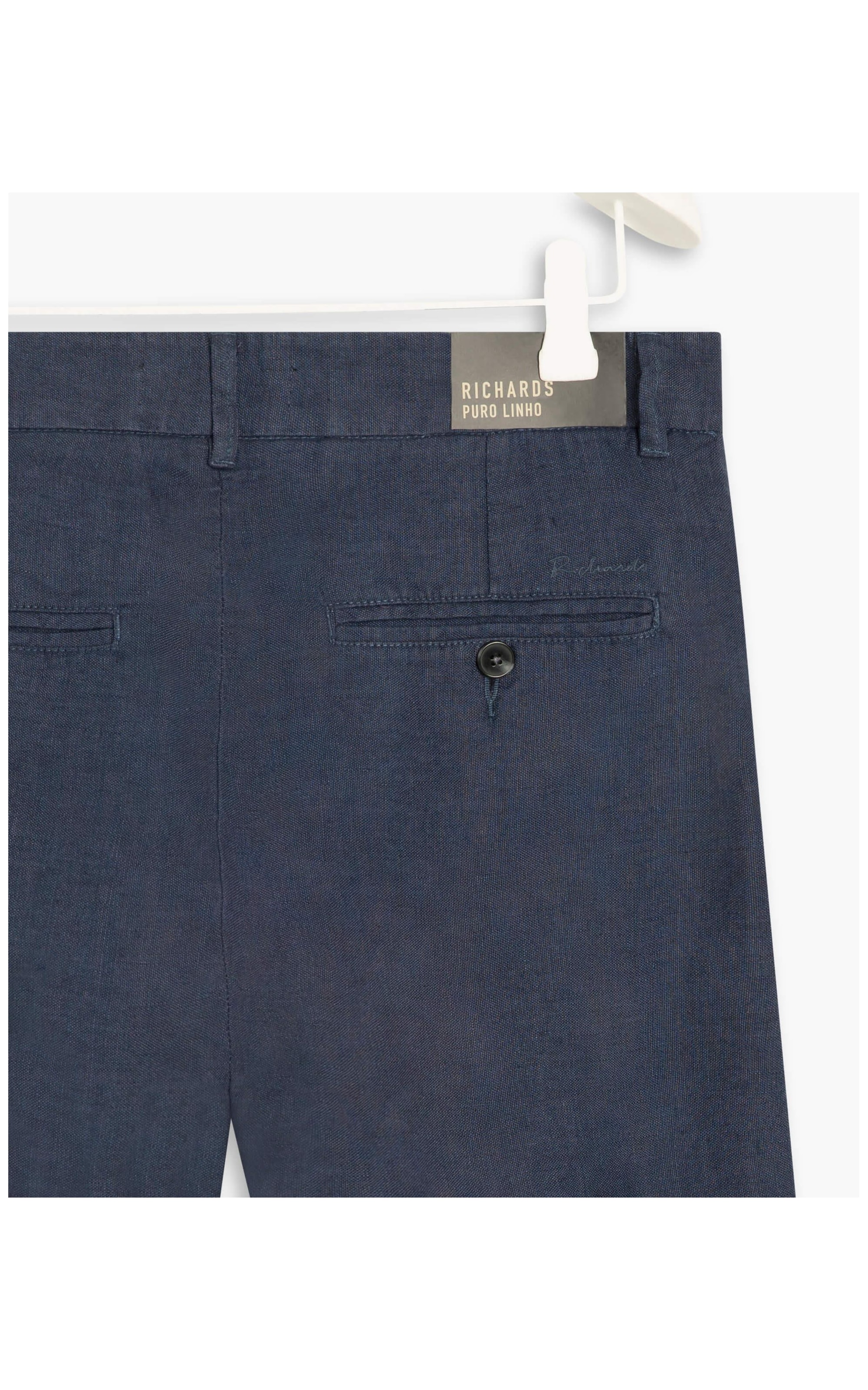 Bermuda  Puro Linho Chino Li Marinho