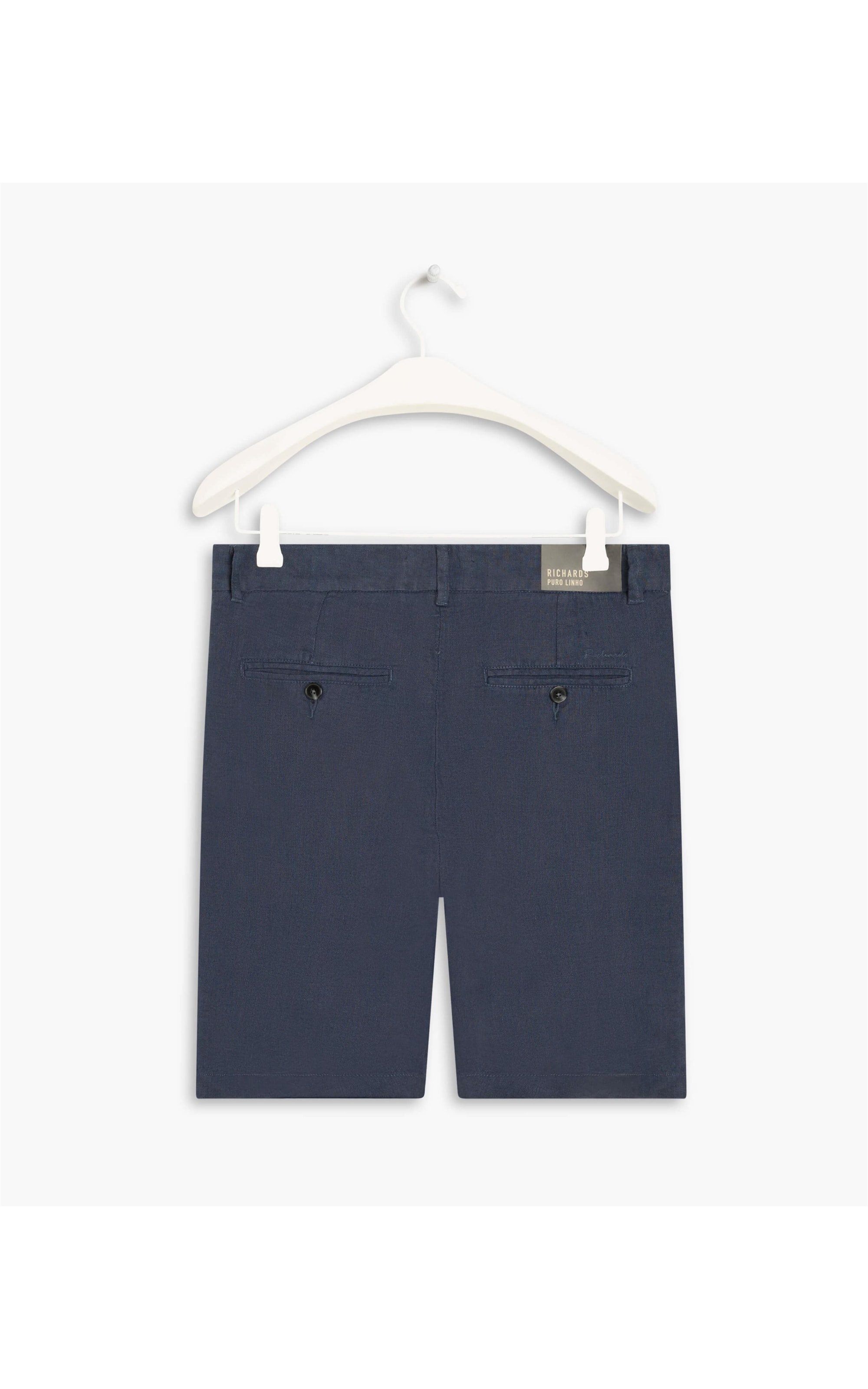 Bermuda  Puro Linho Chino Li Marinho