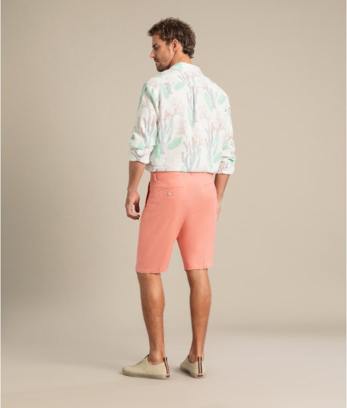 Bermuda  Puro Linho Chino Li Melancia