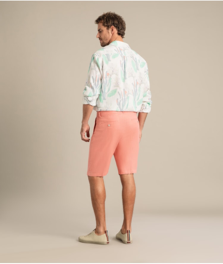 Bermuda  Puro Linho Chino Li Melancia