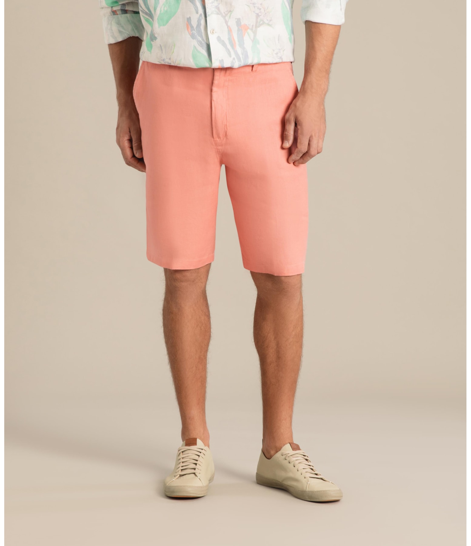 Bermuda  Puro Linho Chino Li Melancia