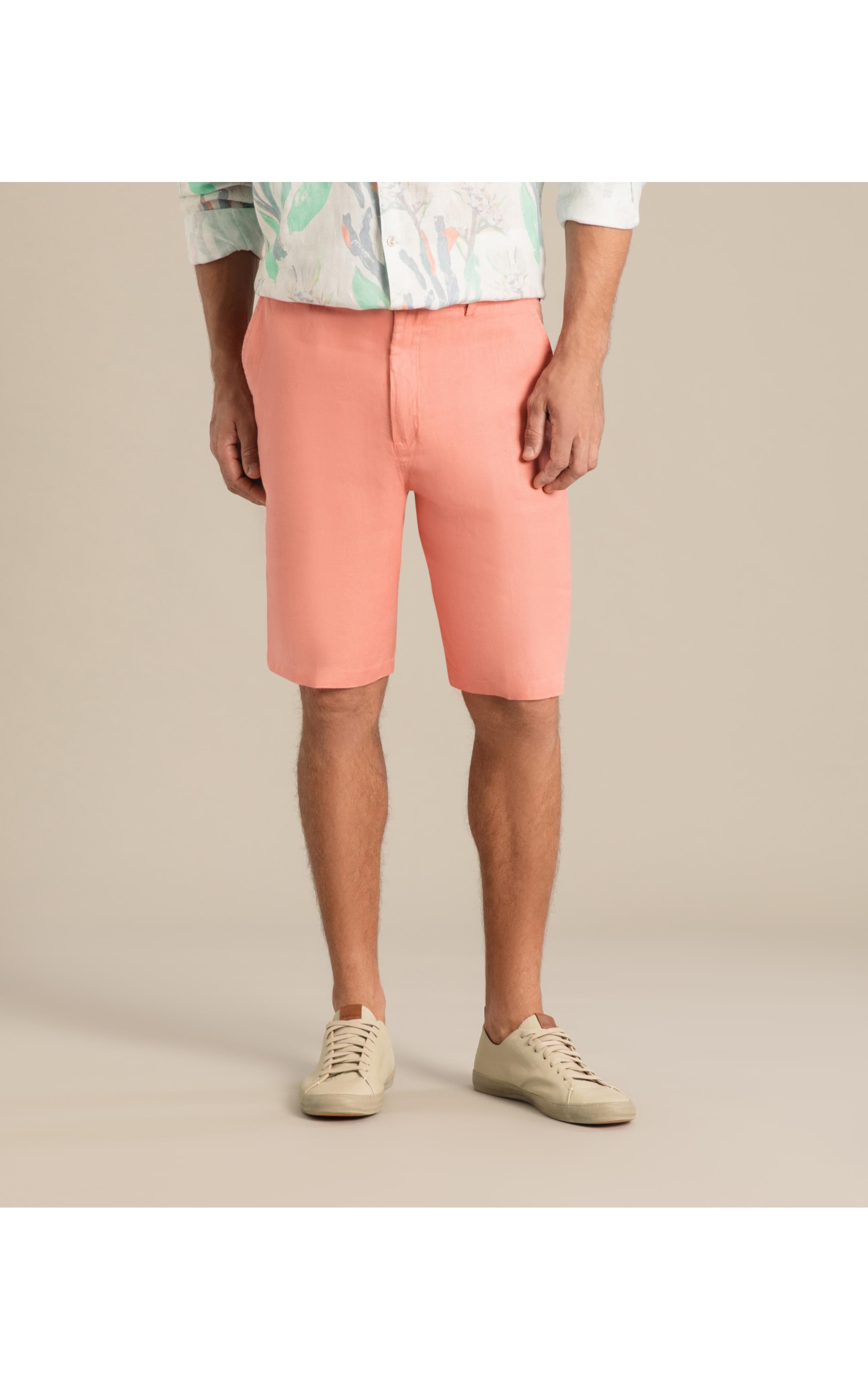 Bermuda  Puro Linho Chino Li Melancia