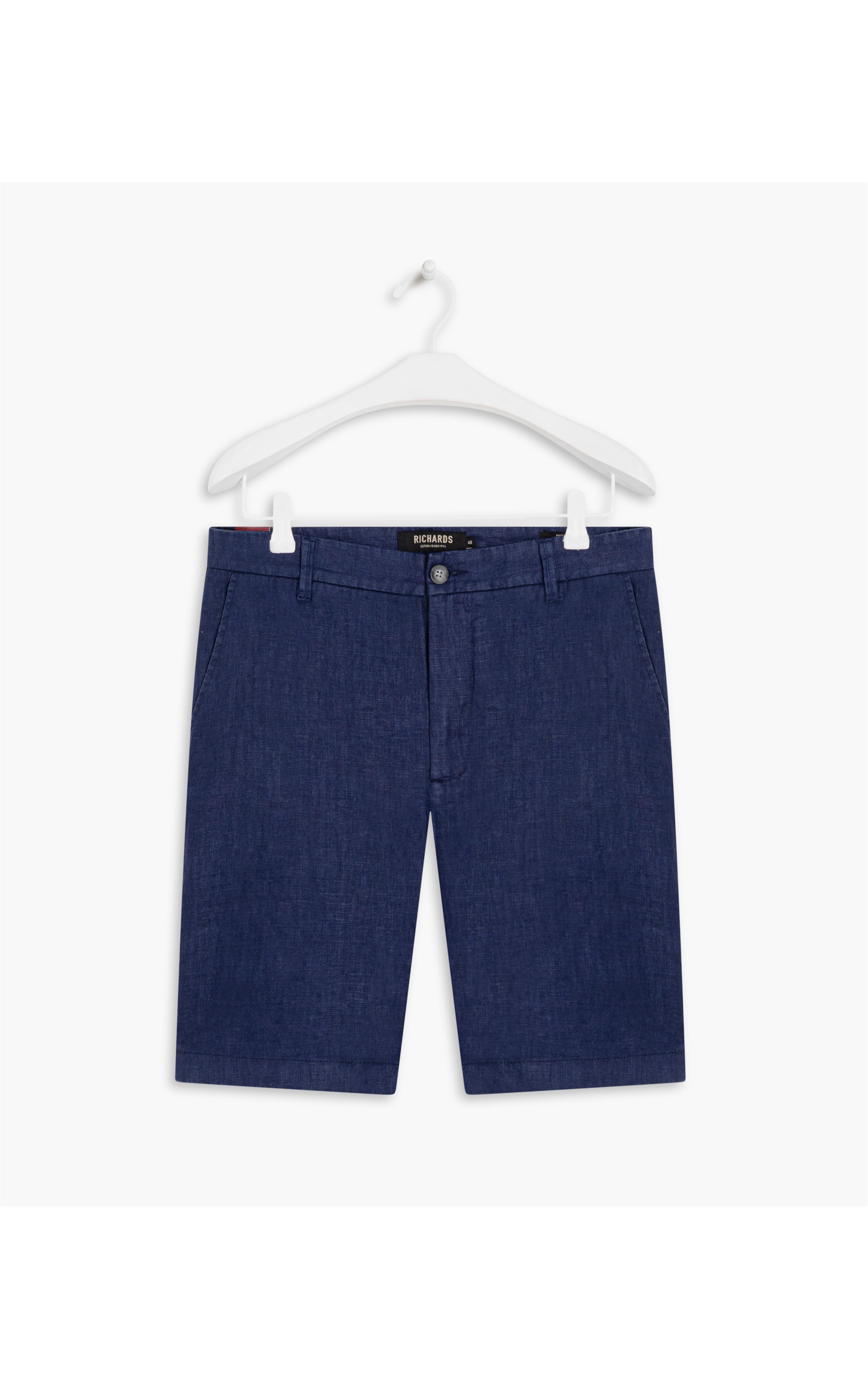 Bermuda  Puro Linho Chino Santorini Dark Navy