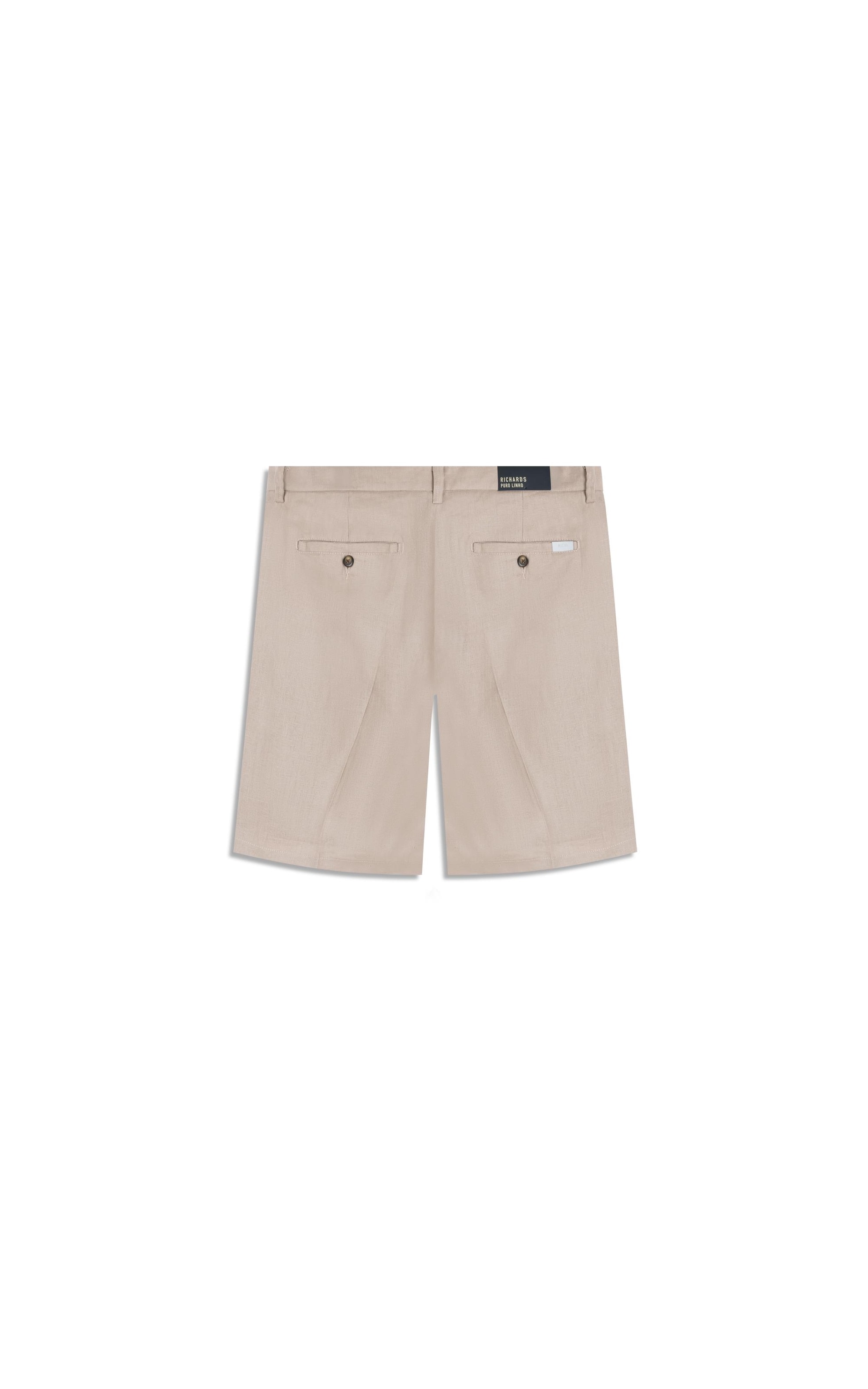 Bermuda  Puro Linho Long  Liso Sandy
