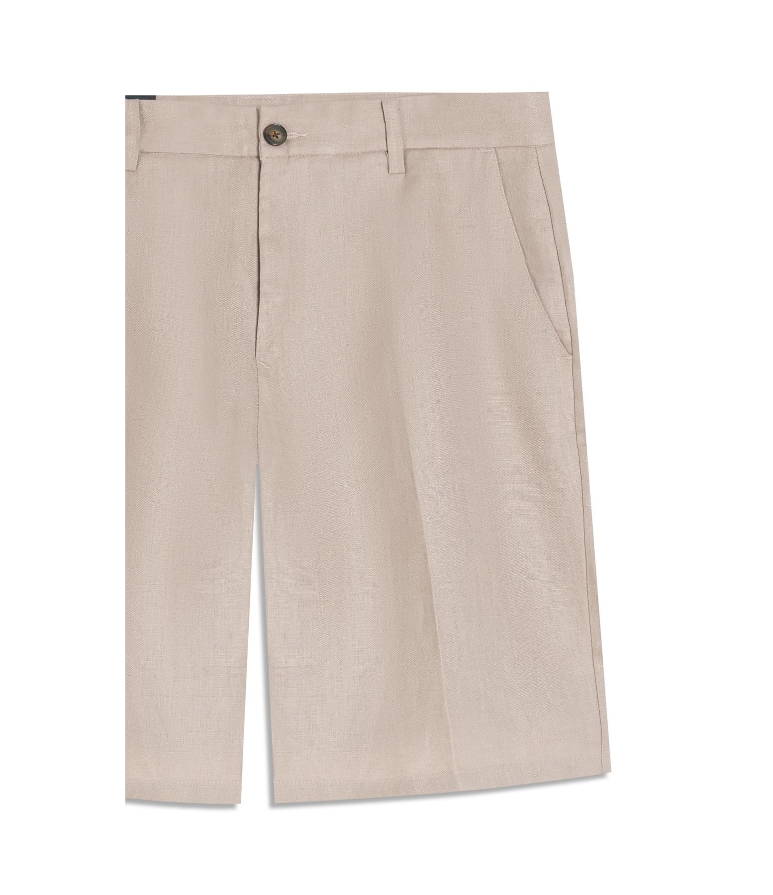 Bermuda  Puro Linho Long  Liso Sandy