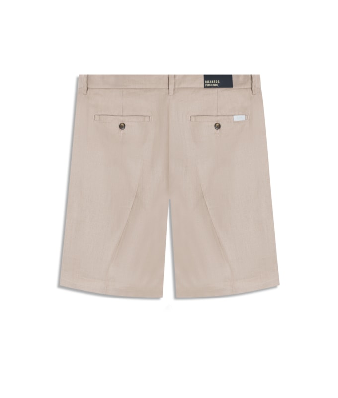 Bermuda  Puro Linho Long  Liso Sandy